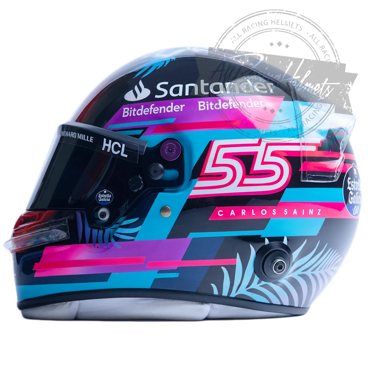 Carlos Sainz 2023 Miami GP F1 Replica Helmet Scale 1:1