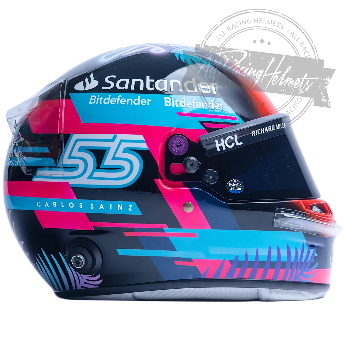 Carlos Sainz 2023 Miami GP F1 Replica Helmet Scale 1:1