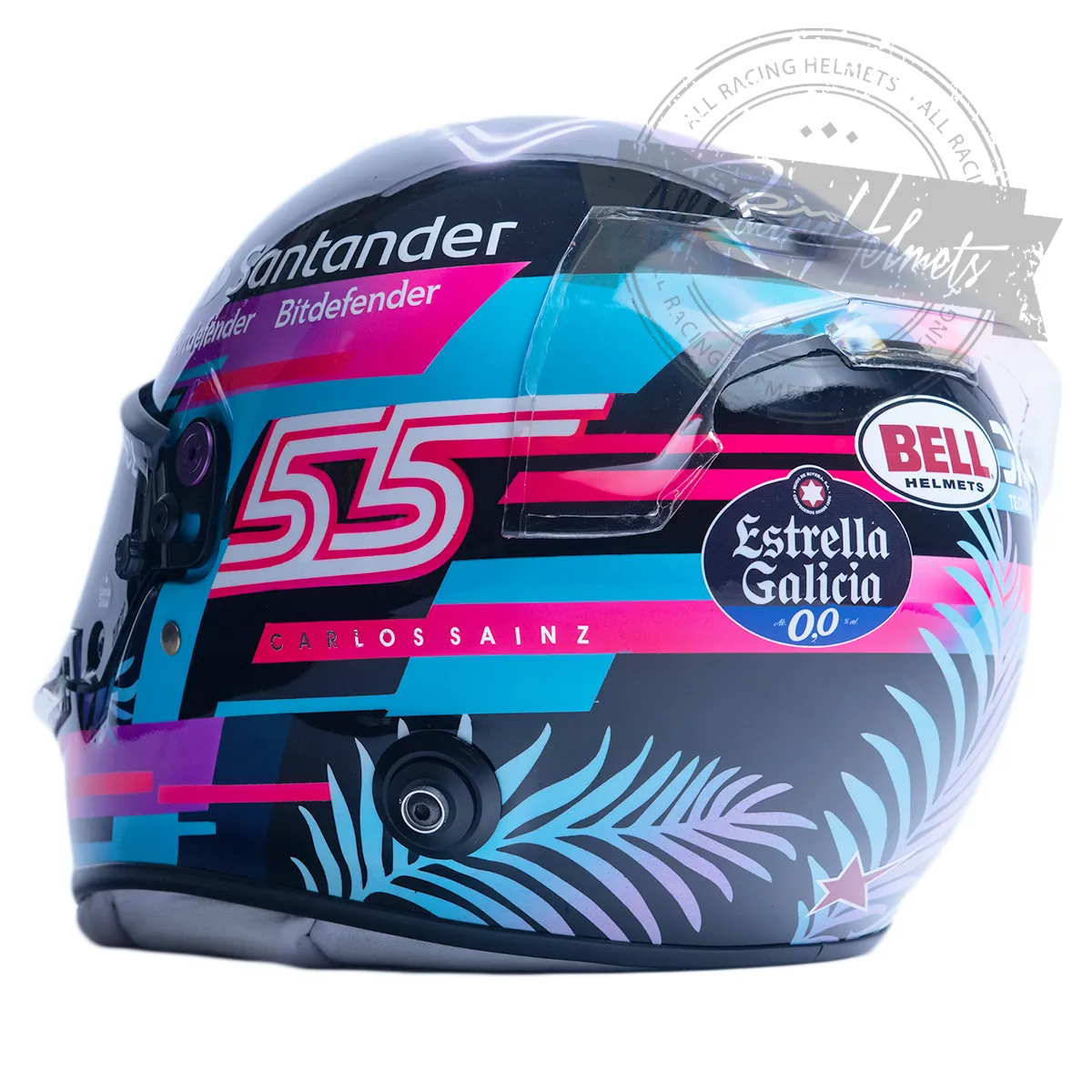 Carlos Sainz 2023 Miami GP F1 Replica Helmet Scale 1:1