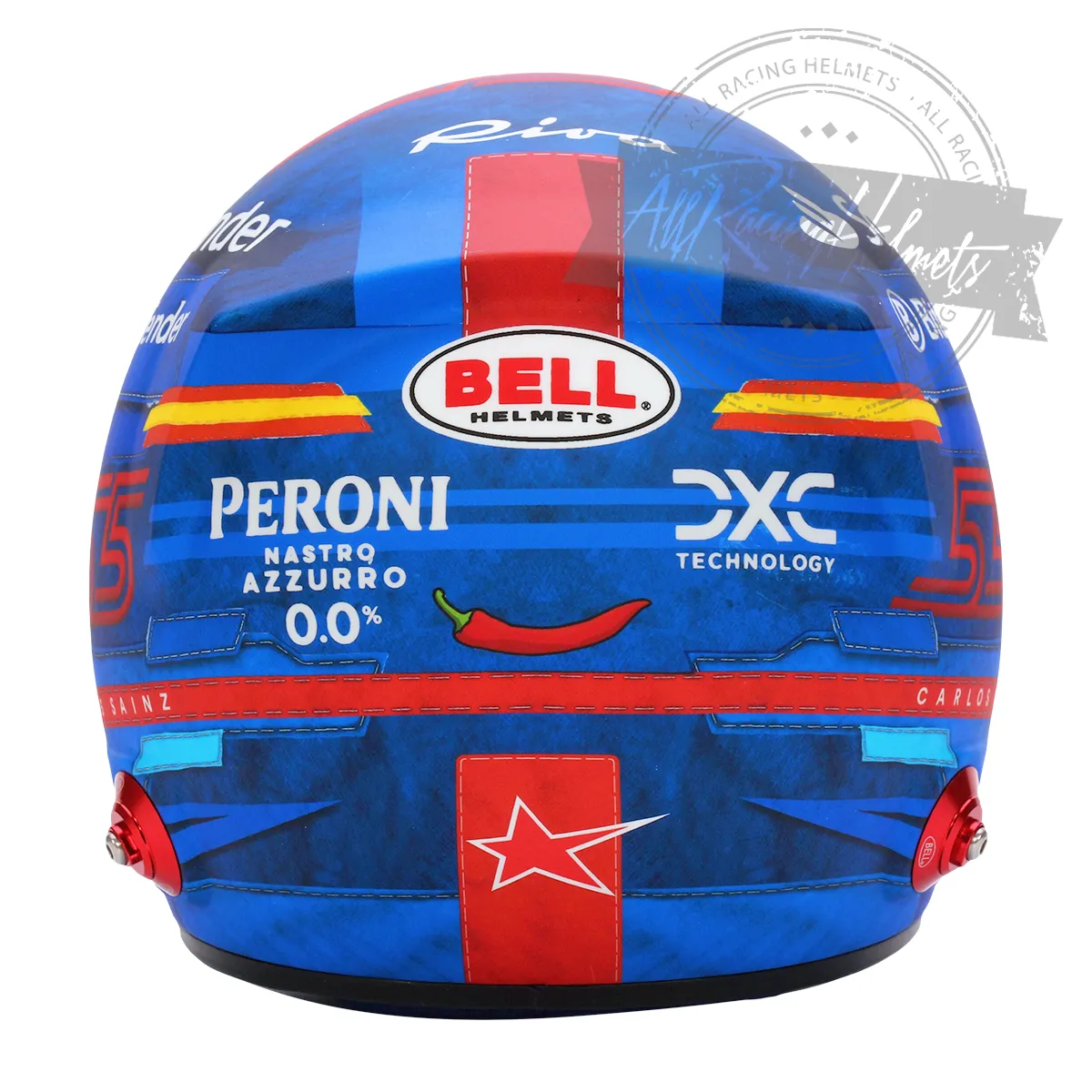 Carlos Sainz 2024 Miami GP F1 Replica Helmet Scale 1:1