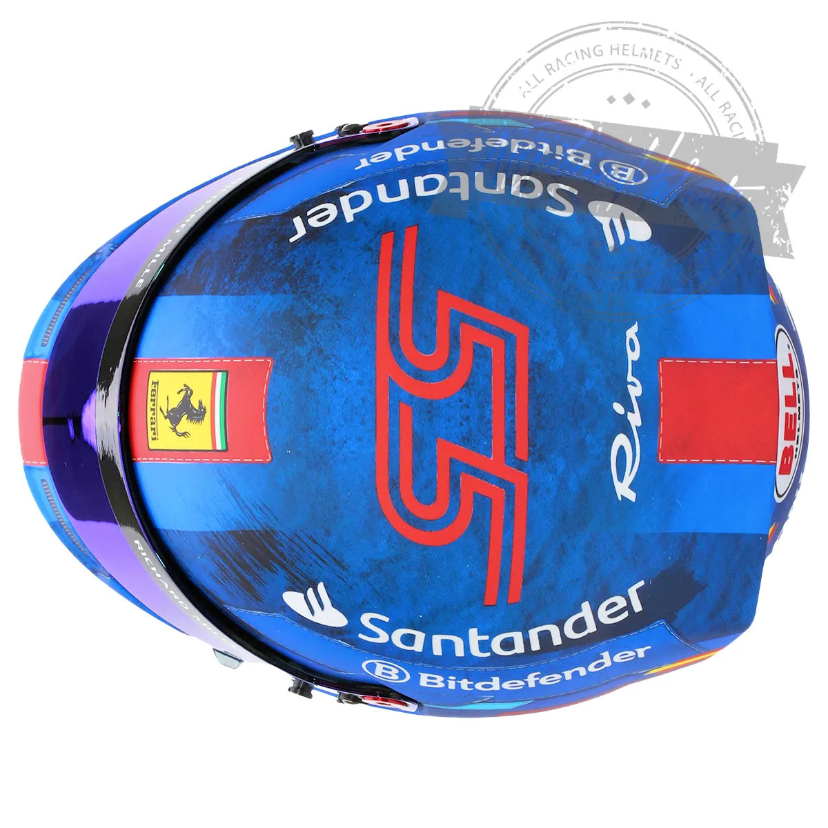 Carlos Sainz 2024 Miami GP F1 Replica Helmet Scale 1:1