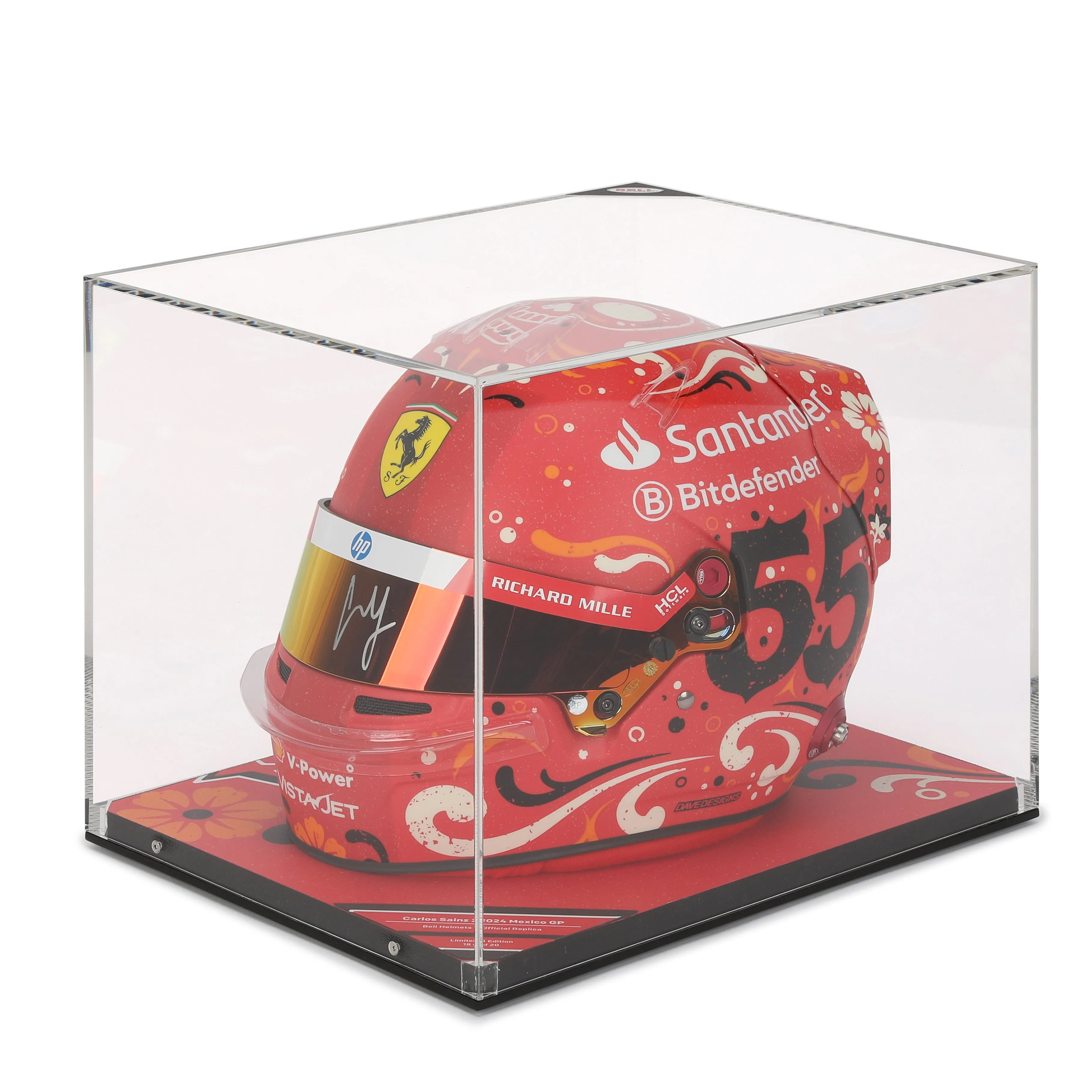 Carlos Sainz 2024 Scuderia Ferrari Signed Replica Helmet - Mexico City GP