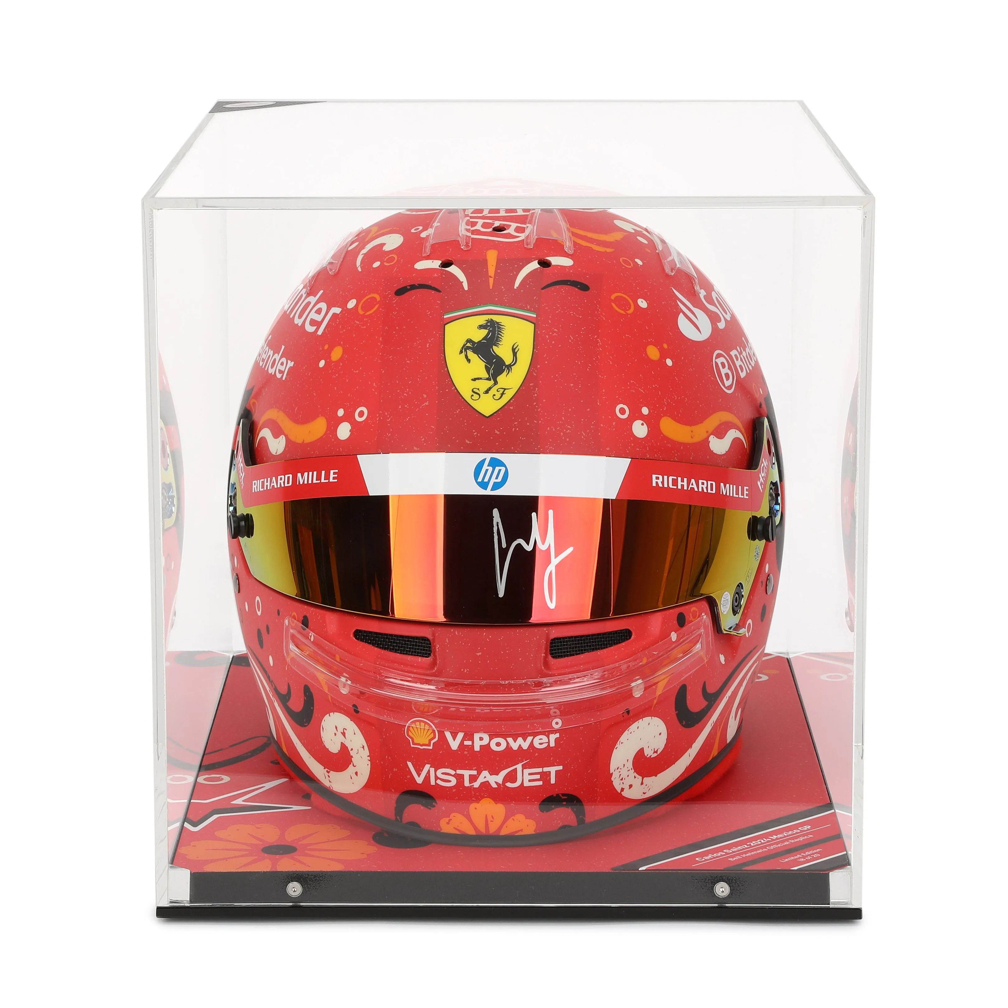 Carlos Sainz 2024 Scuderia Ferrari Signed Replica Helmet - Mexico City GP