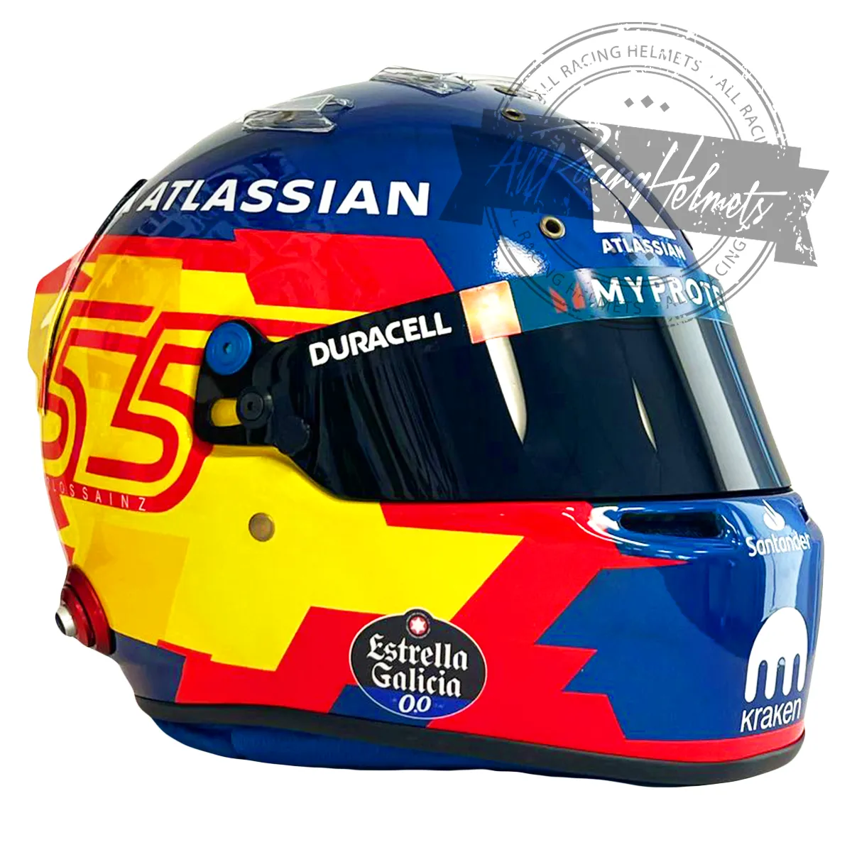 Carlos Sainz 2025 F1 Replica Helmet Scale 1:1