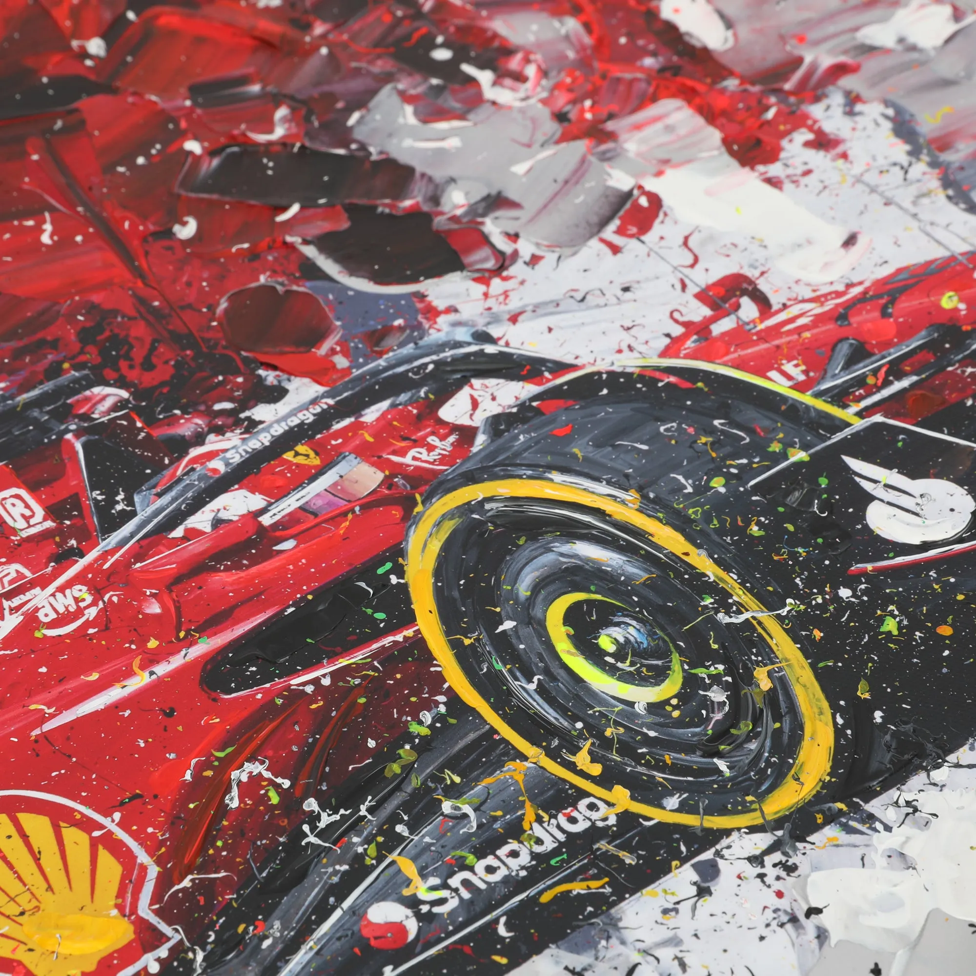 Charles Leclerc 2022 Hand Embellished Canvas Print – David Johnson