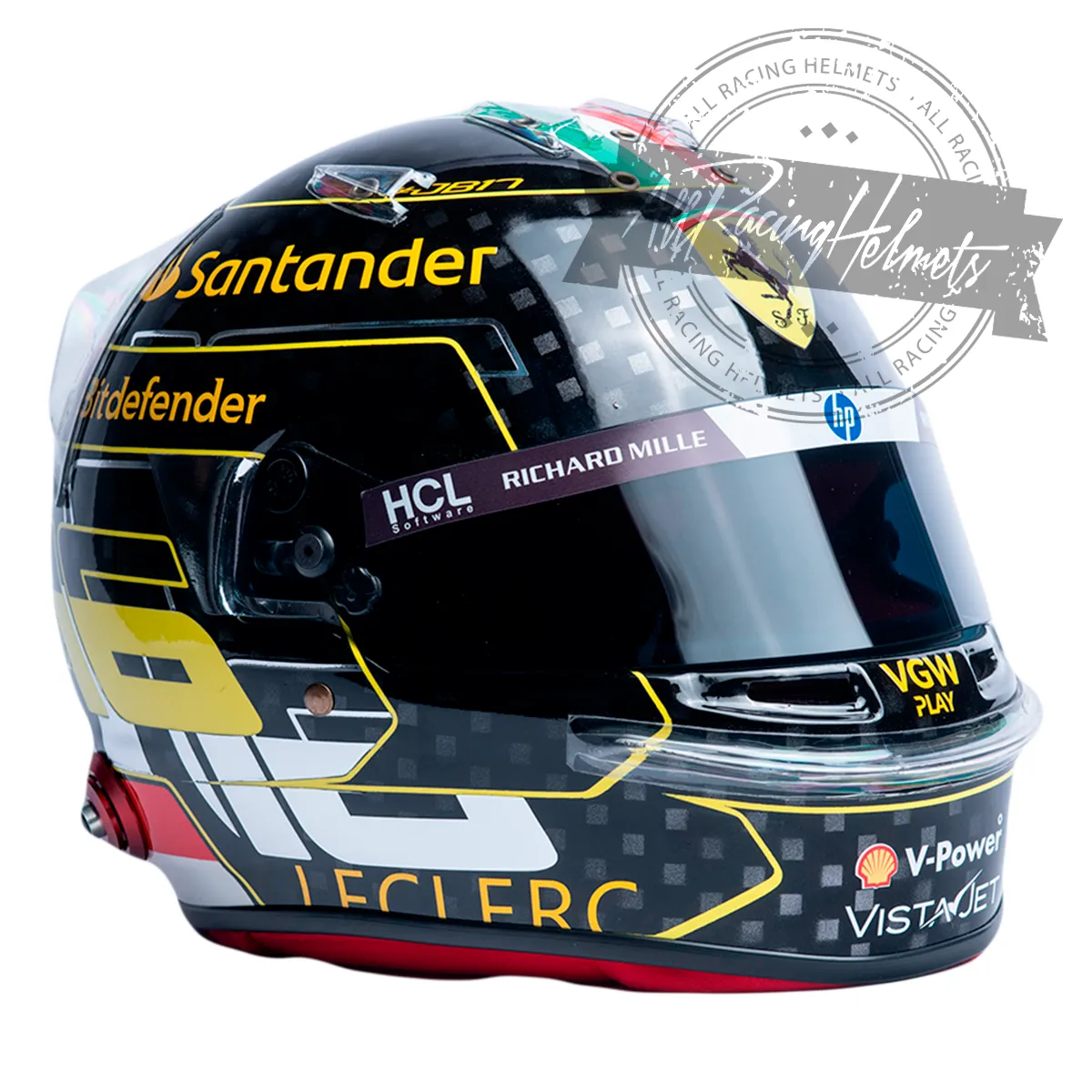 Charles Leclerc 2024 F1 Monza Grand Prix Replica Helmet Scale 1:1