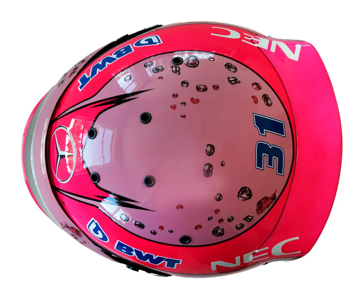 Esteban Ocon "Pink" 2017 F1 Replica Helmet Scale 1:1