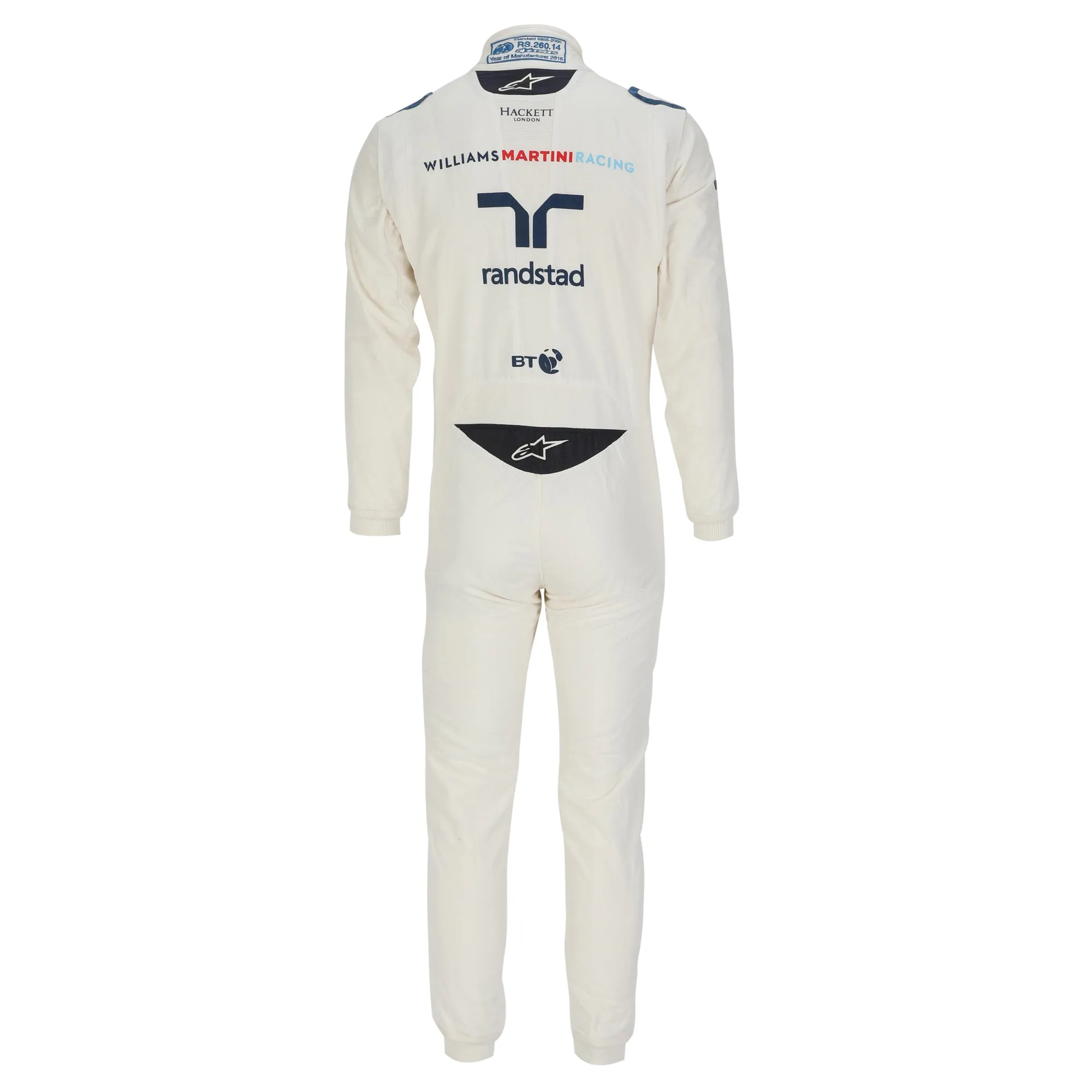 Felipe Massa 2015 Williams Martini Racing Grand Prix Used Suit