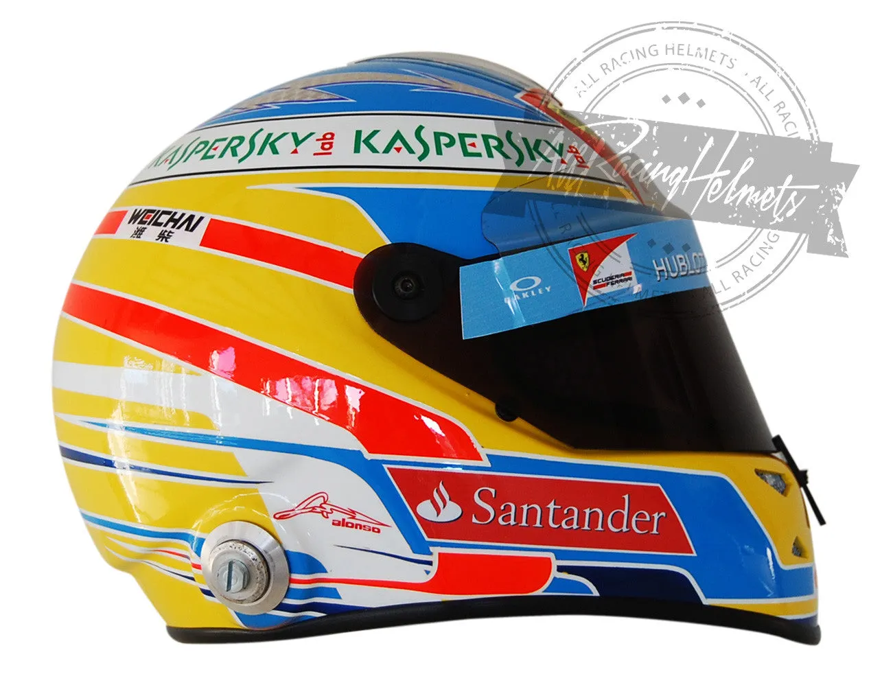 Fernando Alonso 2014 F1 Replica Helmet Scale 1:1