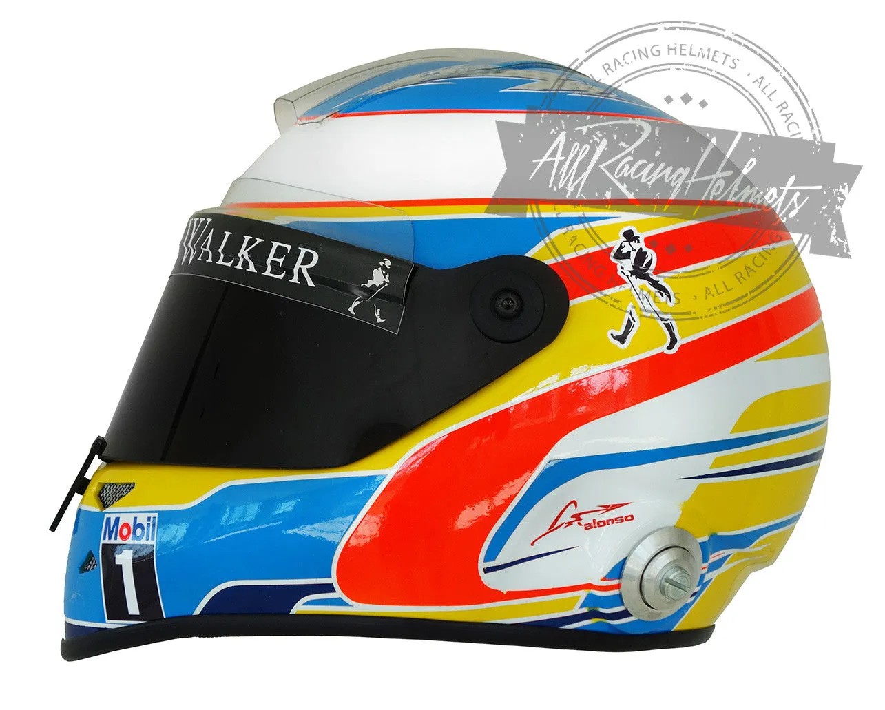 Fernando Alonso 2015 F1 Replica Helmet Scale 1:1