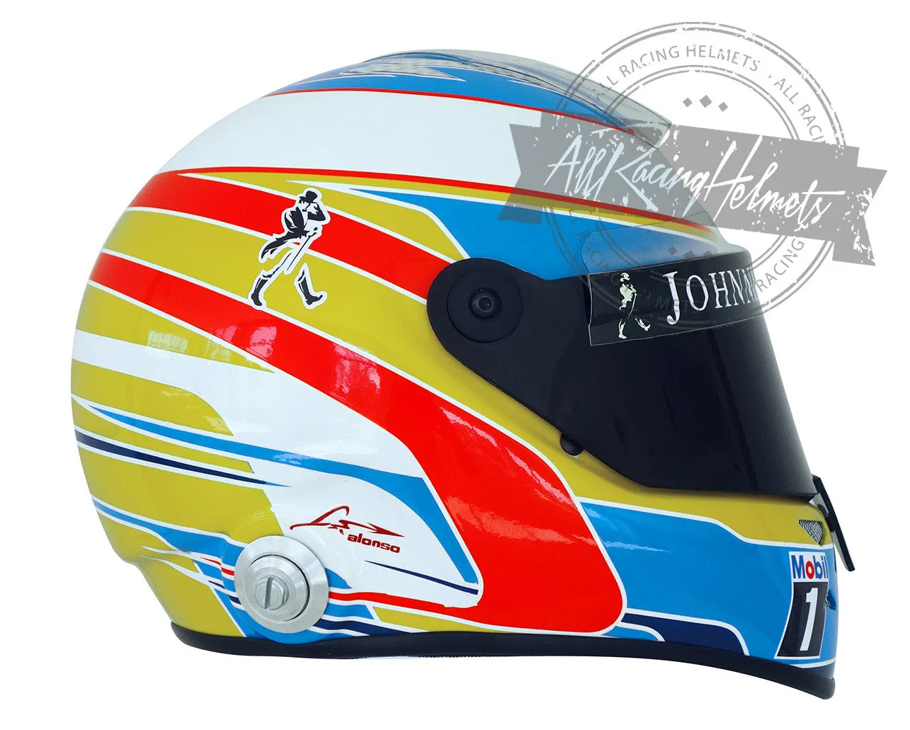 Fernando Alonso 2015 F1 Replica Helmet Scale 1:1
