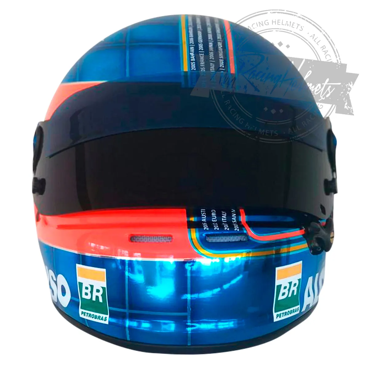 Fernando Alonso 2018 Abu Dhabi GP F1 Replica Helmet Scale 1:1