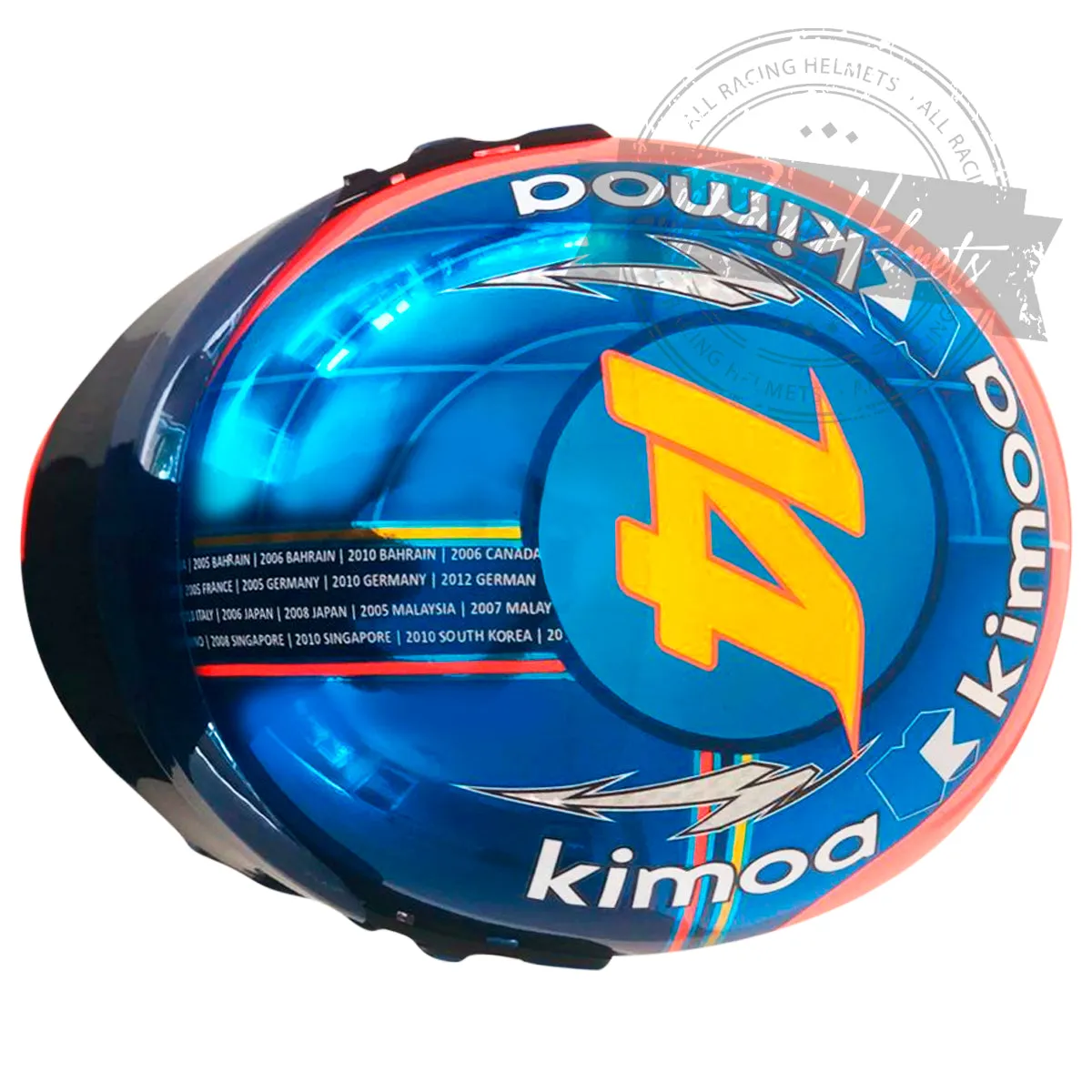 Fernando Alonso 2018 Abu Dhabi GP F1 Replica Helmet Scale 1:1