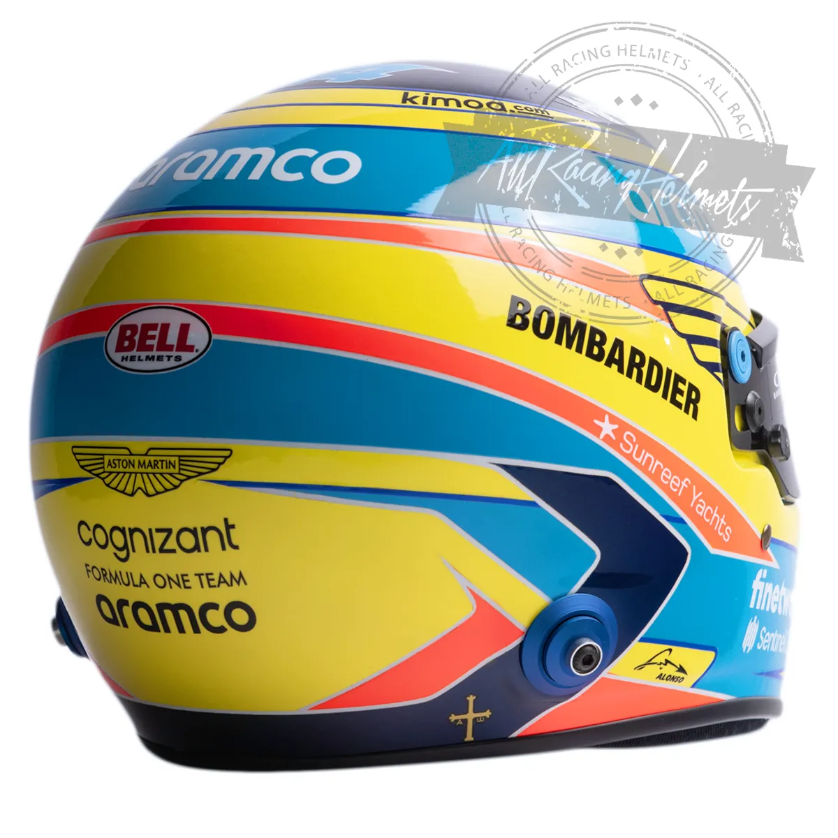 Fernando Alonso 2023 F1 Replica Helmet Scale 1:1