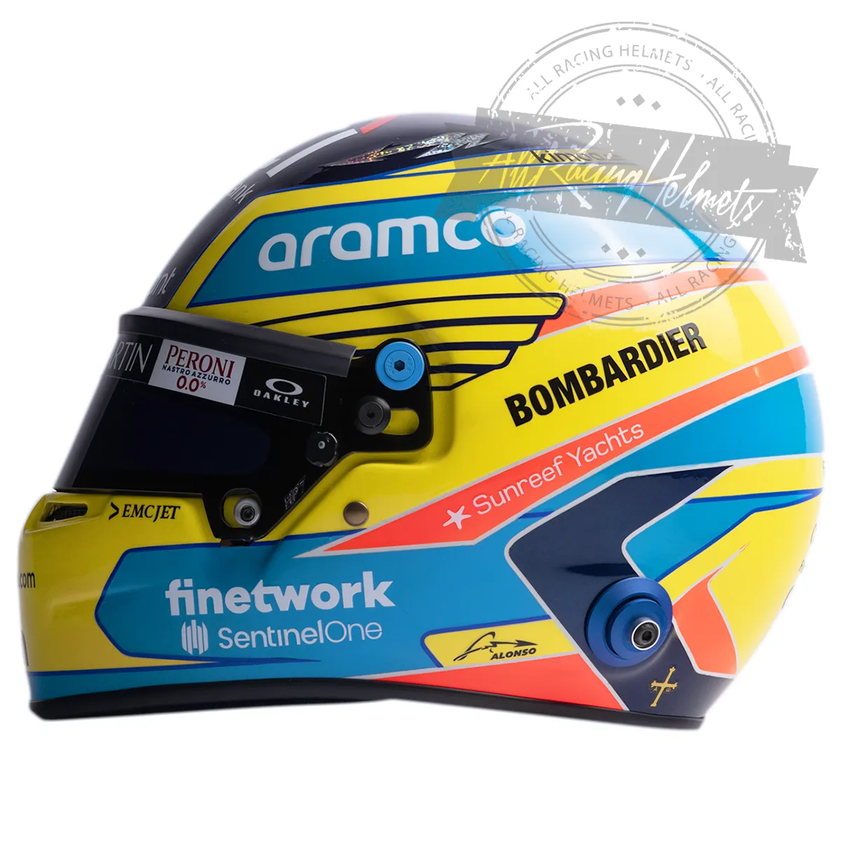 Fernando Alonso 2023 F1 Replica Helmet Scale 1:1