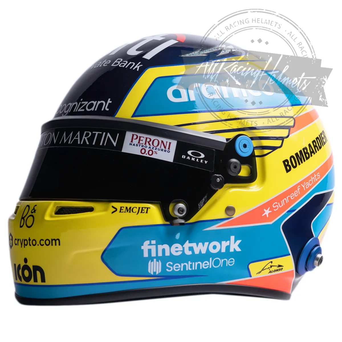 Fernando Alonso 2023 F1 Replica Helmet Scale 1:1
