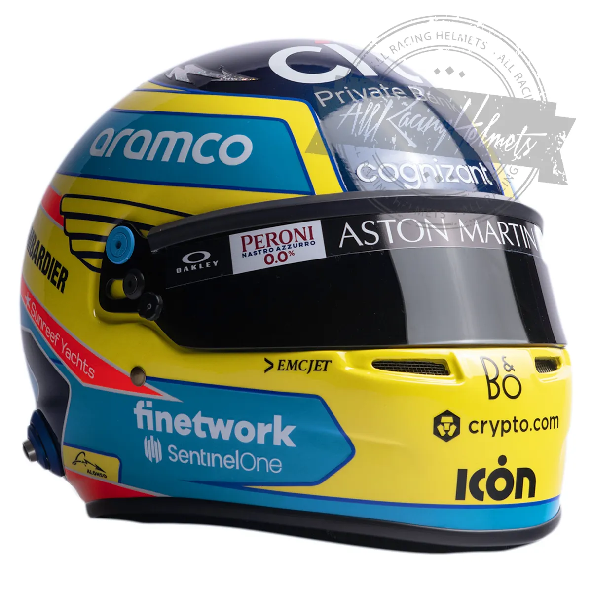 Fernando Alonso 2023 F1 Replica Helmet Scale 1:1