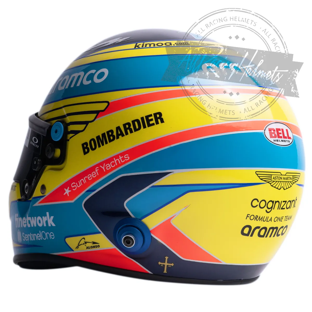 Fernando Alonso 2023 F1 Replica Helmet Scale 1:1