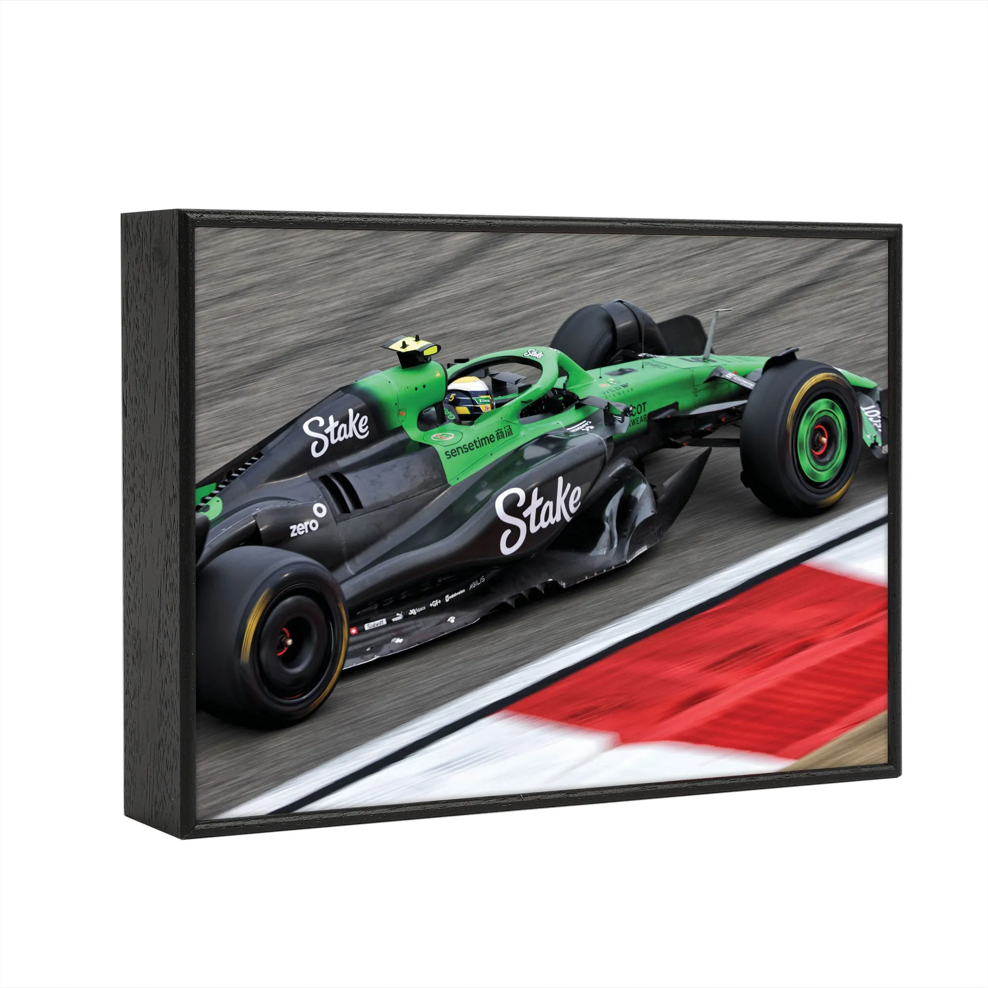 Gabriel Bortoleto 2025 Stake F1 Team Kick Sauber Framed Print - Pre-Season Testing
