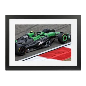 Gabriel Bortoleto 2025 Stake F1 Team Kick Sauber Framed Print - Pre-Season Testing