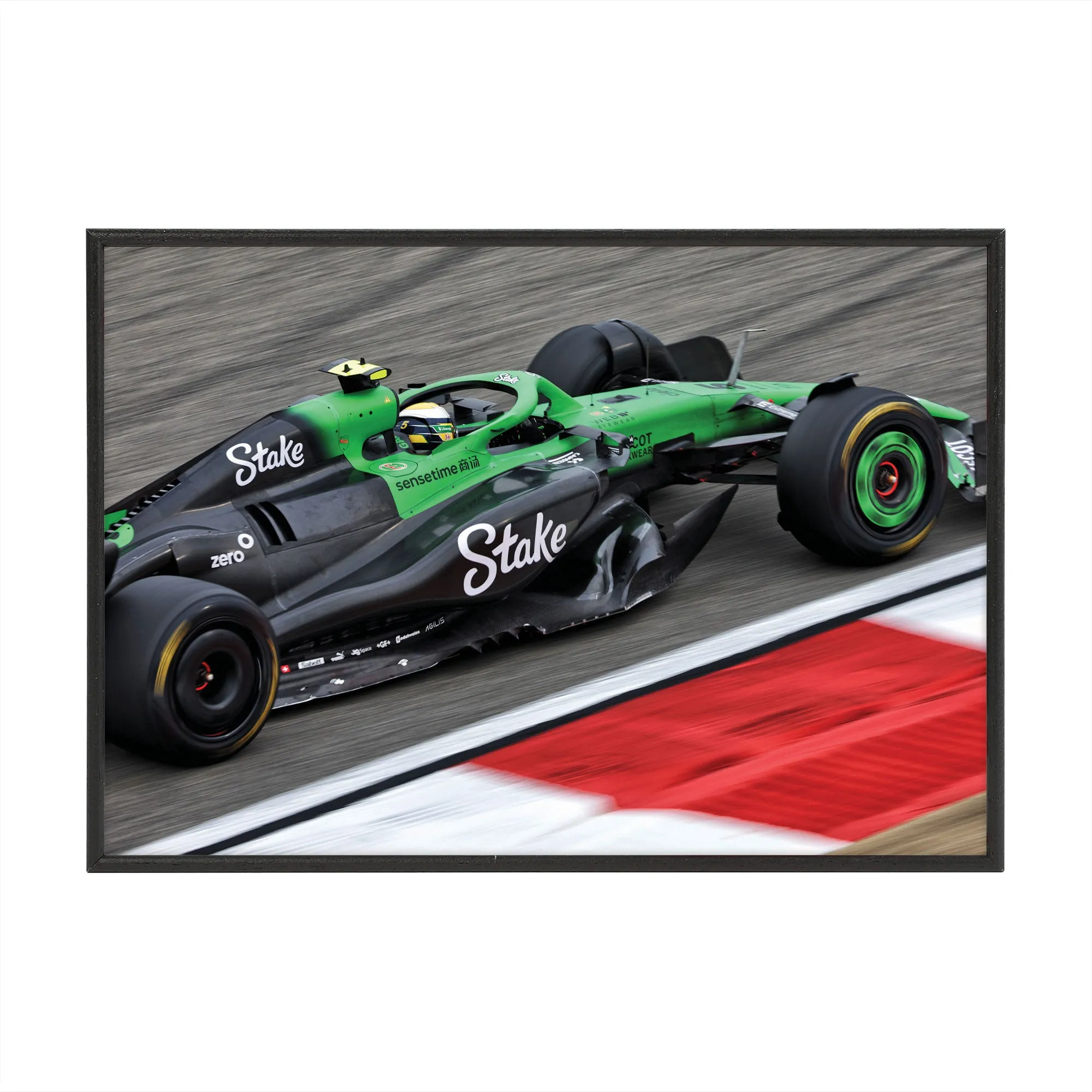 Gabriel Bortoleto 2025 Stake F1 Team Kick Sauber Framed Print - Pre-Season Testing
