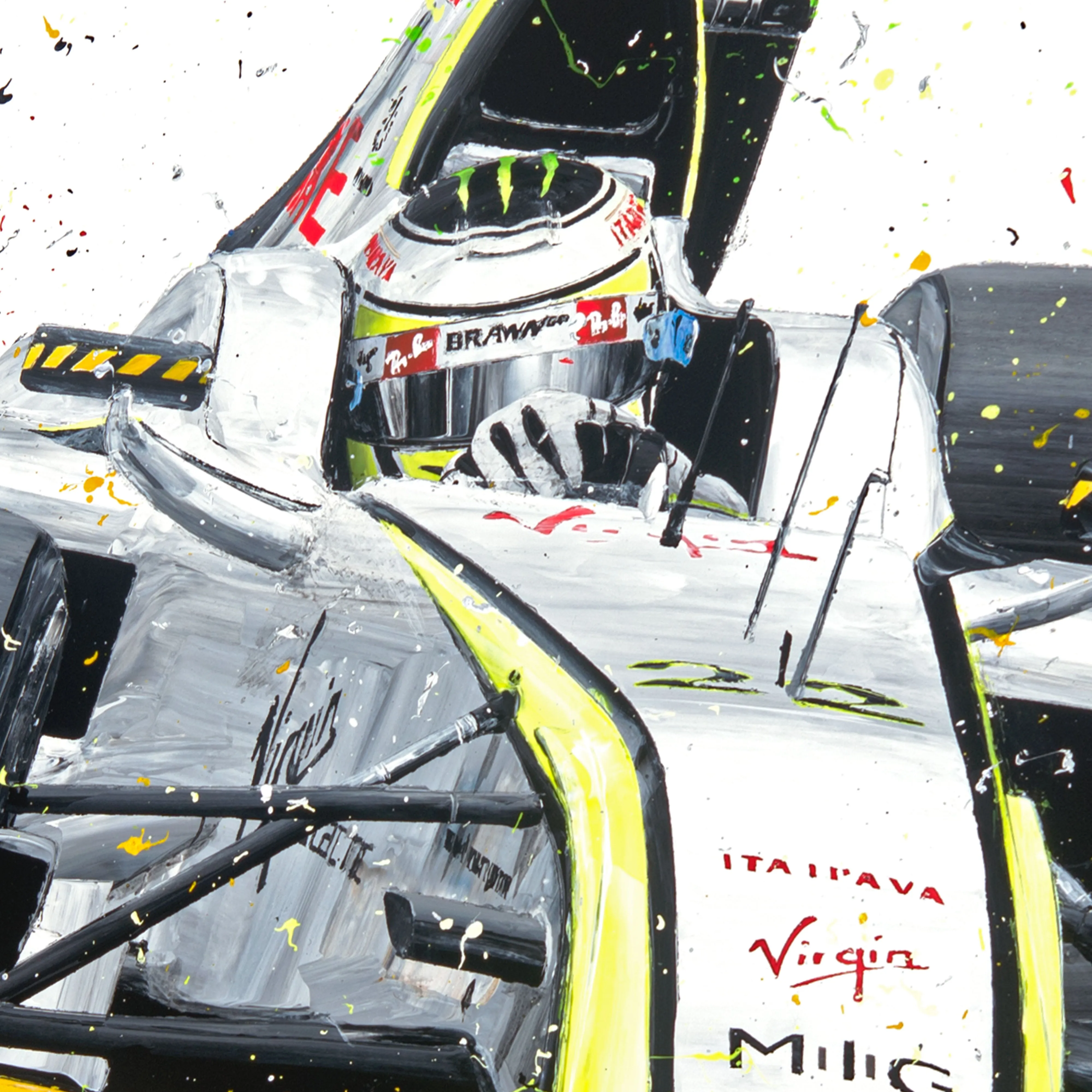 Jenson Button 2009 Brawn GP Print – David Johnson