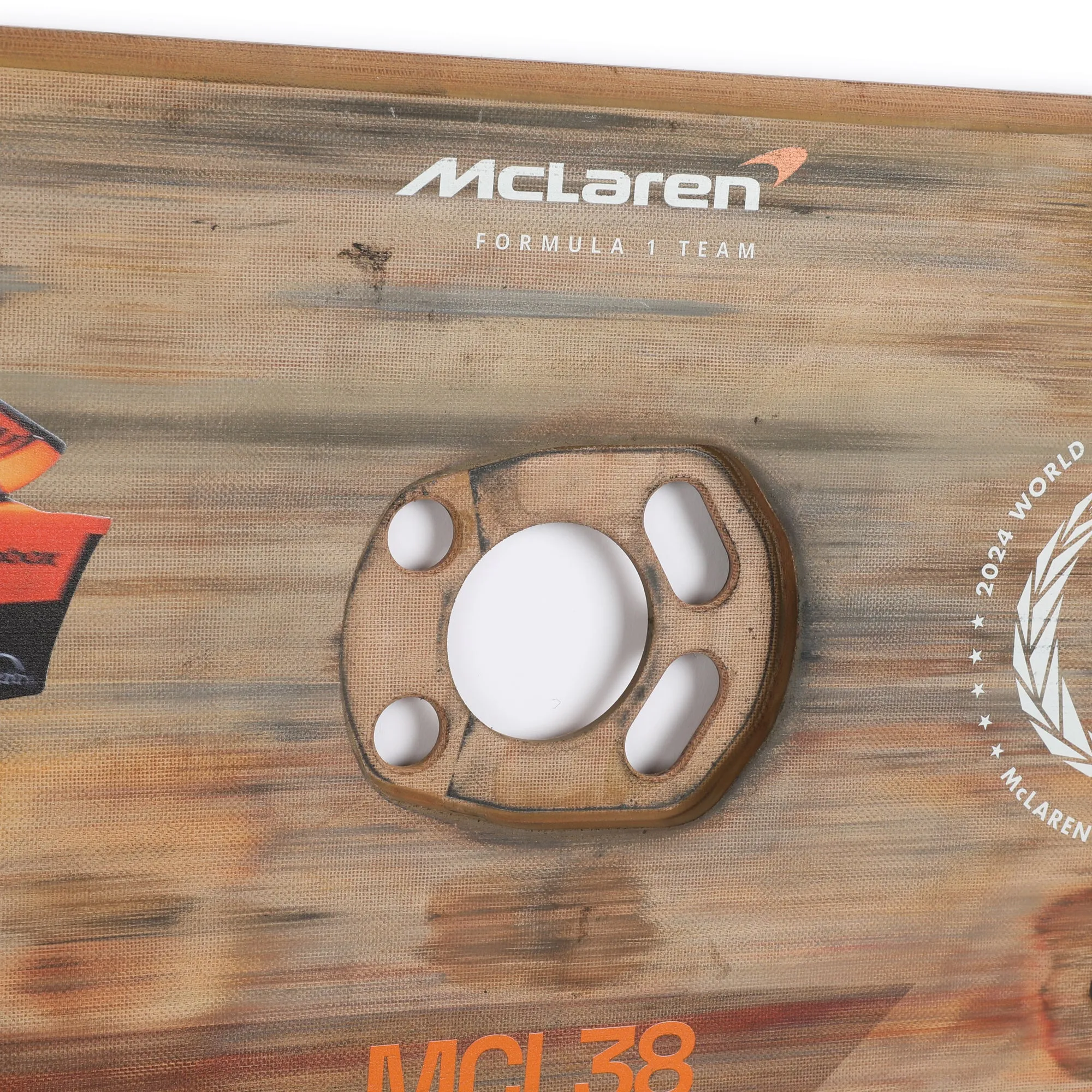 Lando Norris 2024 McLaren F1 Team Race Used Skid Plank Wall Art - Austrian Sprint Race
