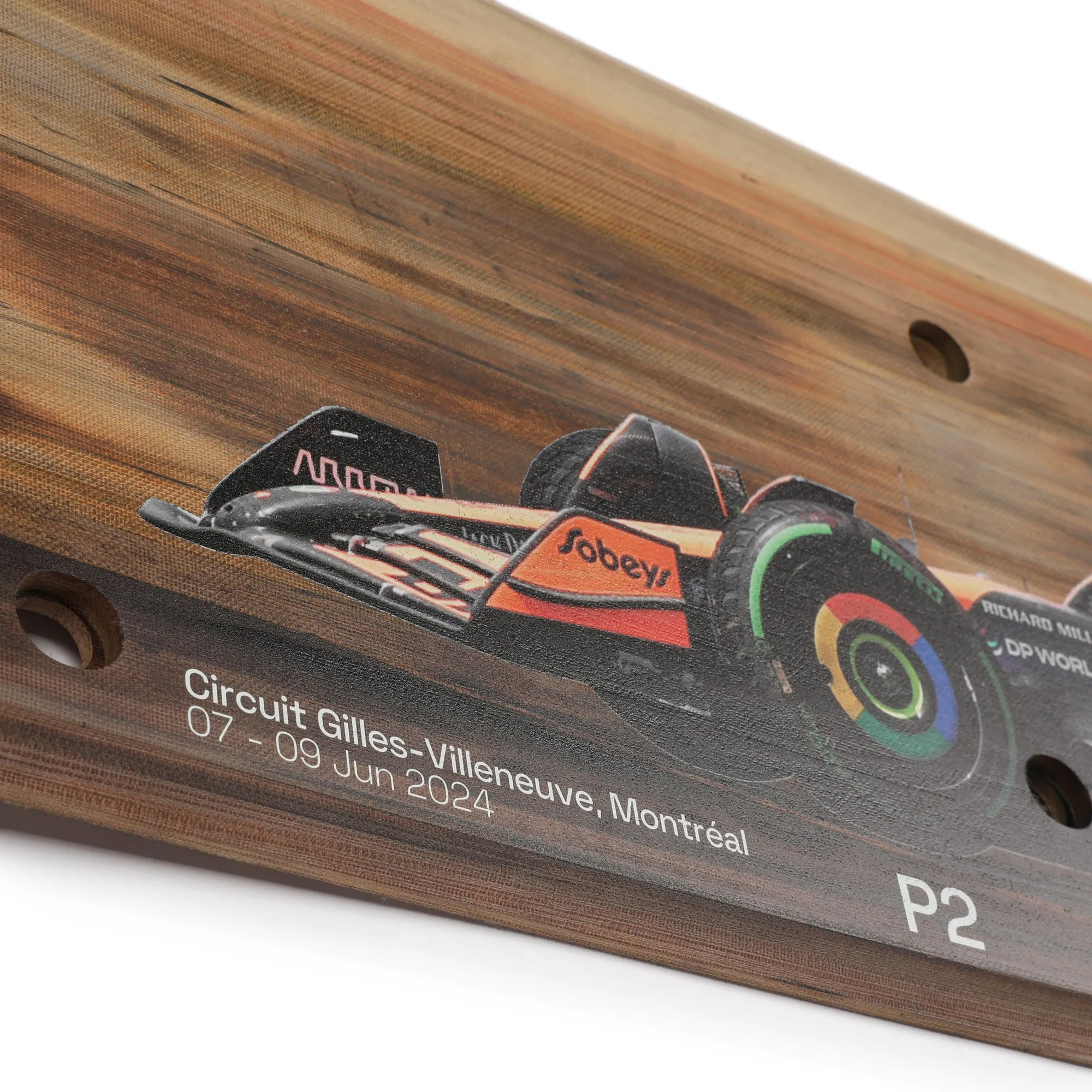 Lando Norris 2024 McLaren F1 Team Race Used Skid Plank Wall Art - Canadian GP
