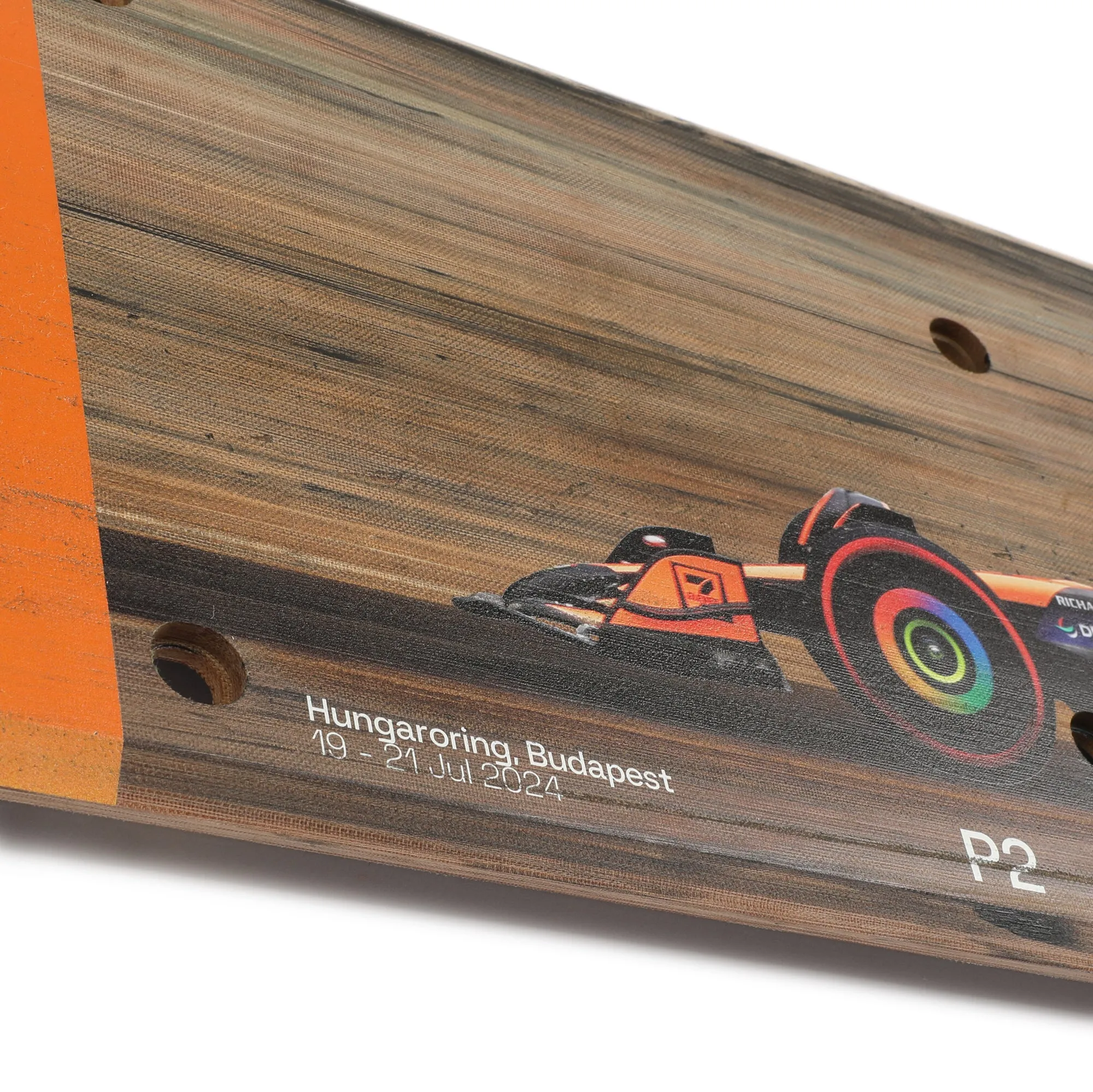Lando Norris 2024 McLaren F1 Team Race Used Skid Plank Wall Art - Hungarian GP