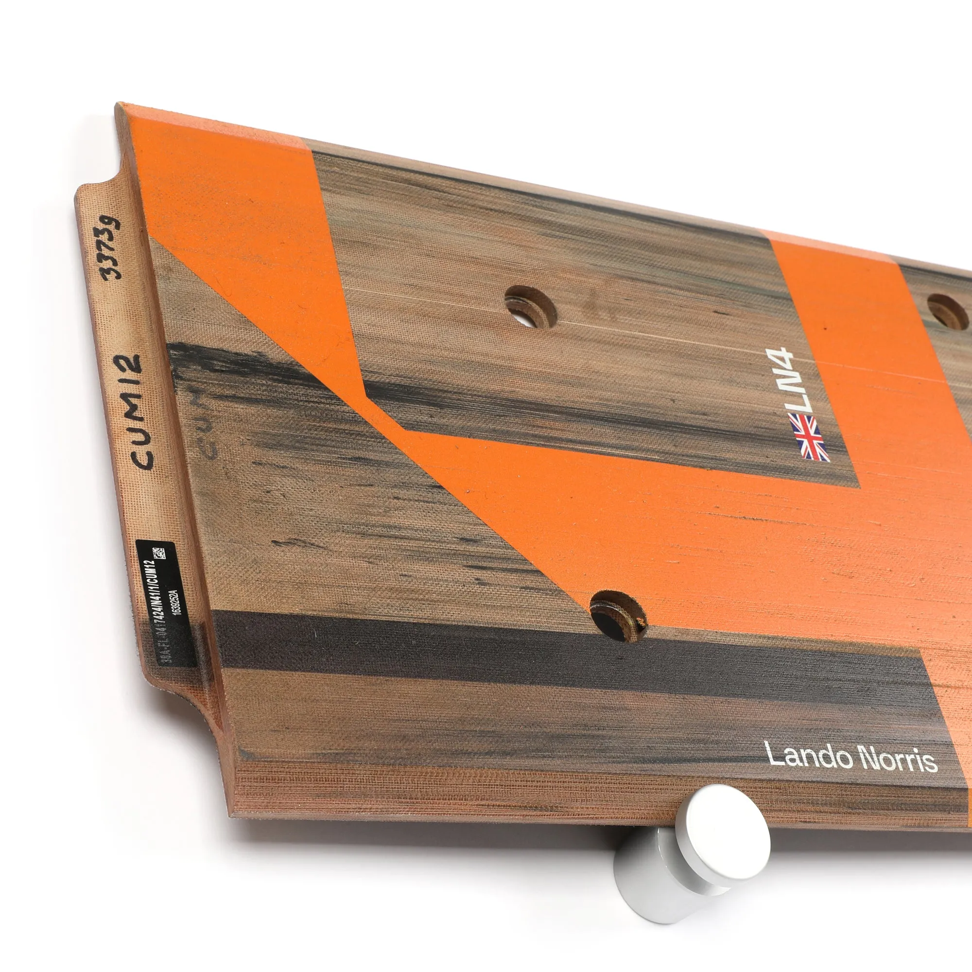 Lando Norris 2024 McLaren F1 Team Race Used Skid Plank Wall Art - Hungarian GP