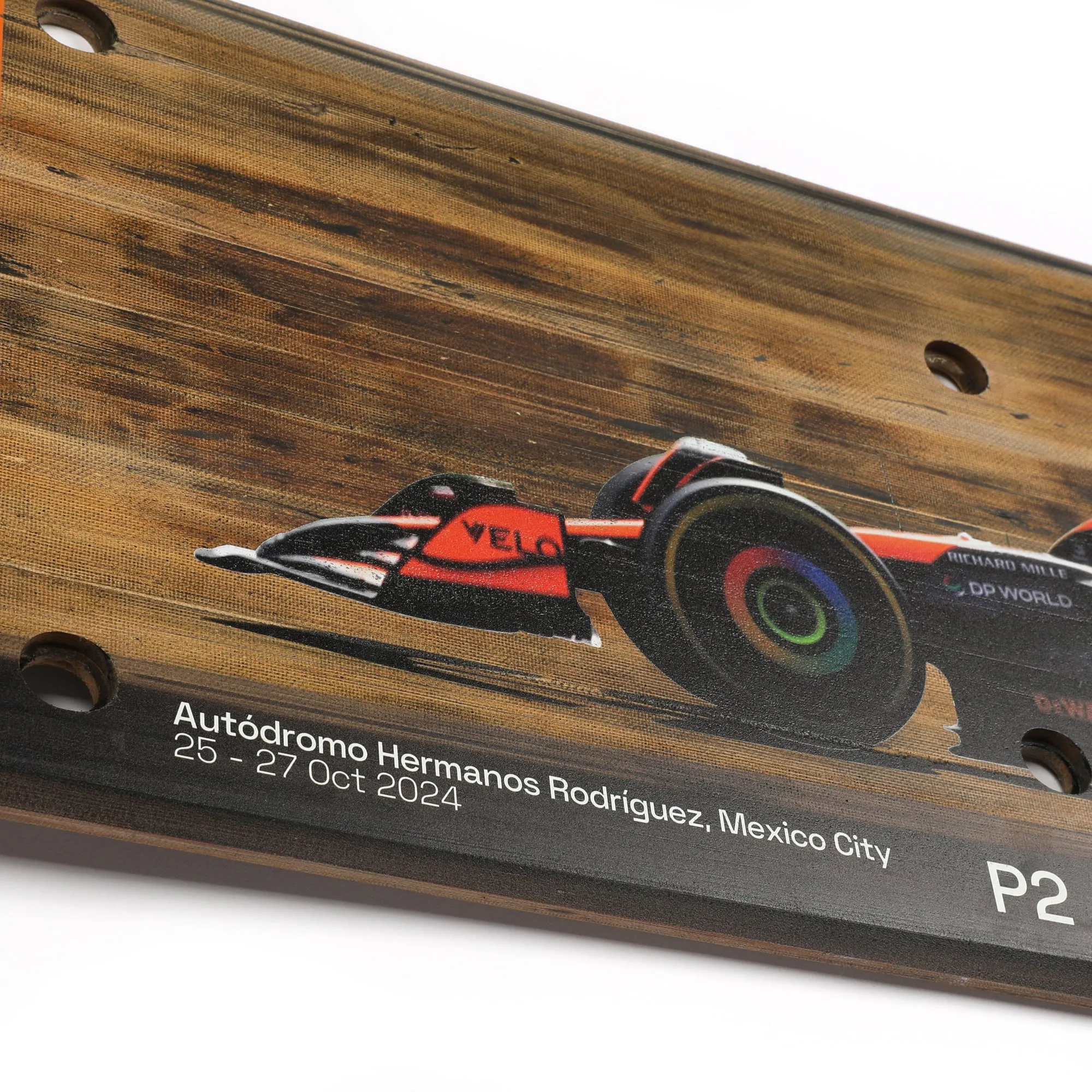 Lando Norris 2024 McLaren F1 Team Race Used Skid Plank Wall Art - Mexico City GP