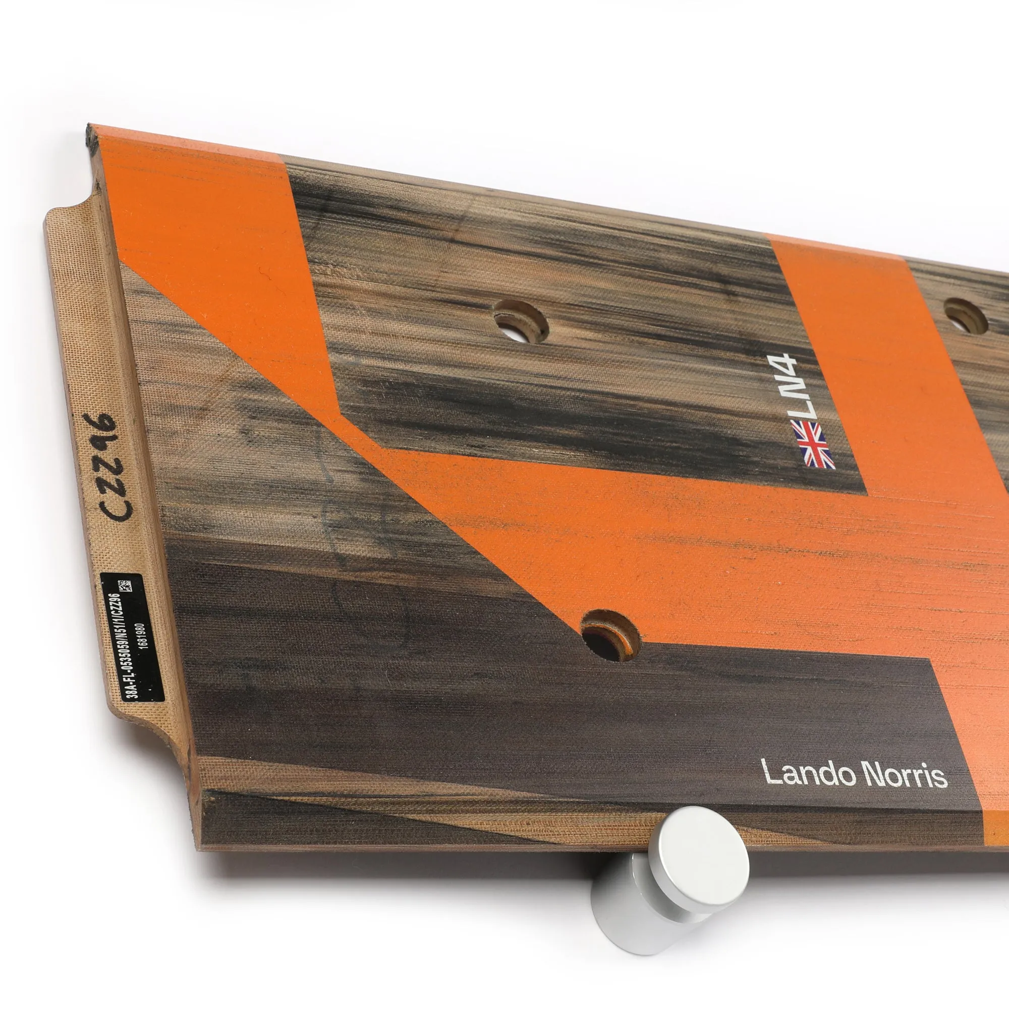 Lando Norris 2024 McLaren F1 Team Race Used Skid Plank Wall Art - Qatar GP