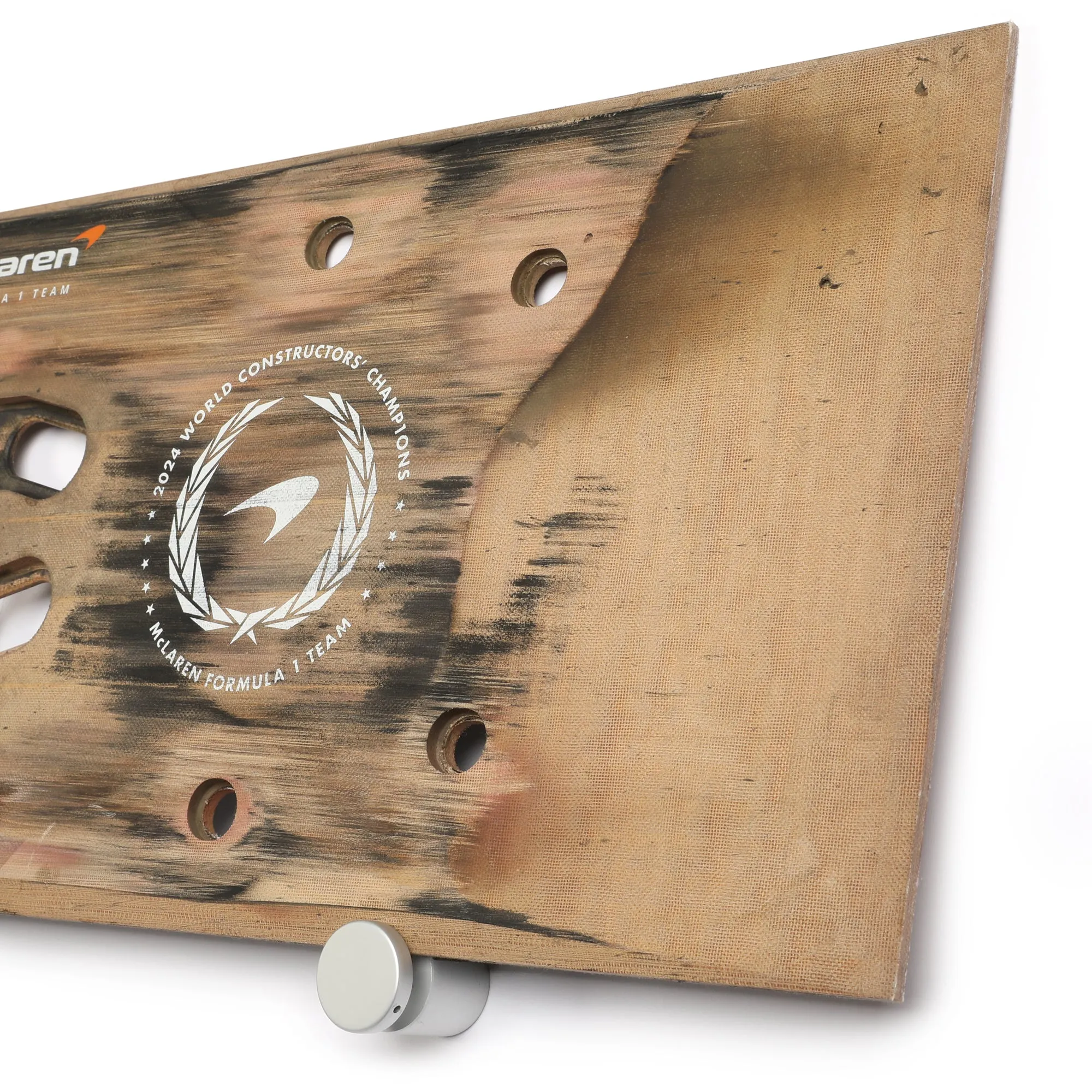 Lando Norris 2024 McLaren F1 Team Race Used Skid Plank Wall Art - Qatar GP