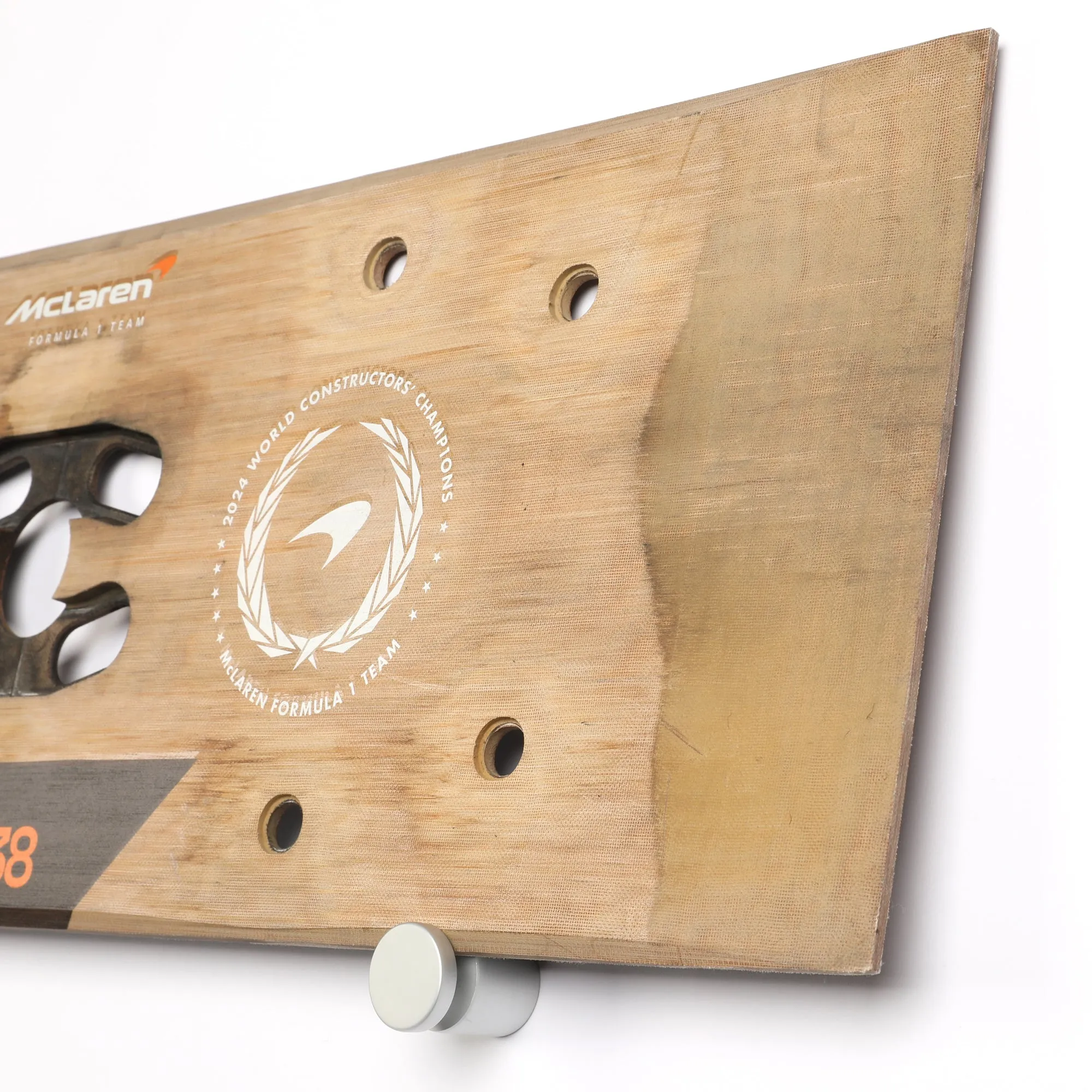 Lando Norris 2024 McLaren F1 Team Race Used Skid Plank Wall Art - Sau Paulo GP
