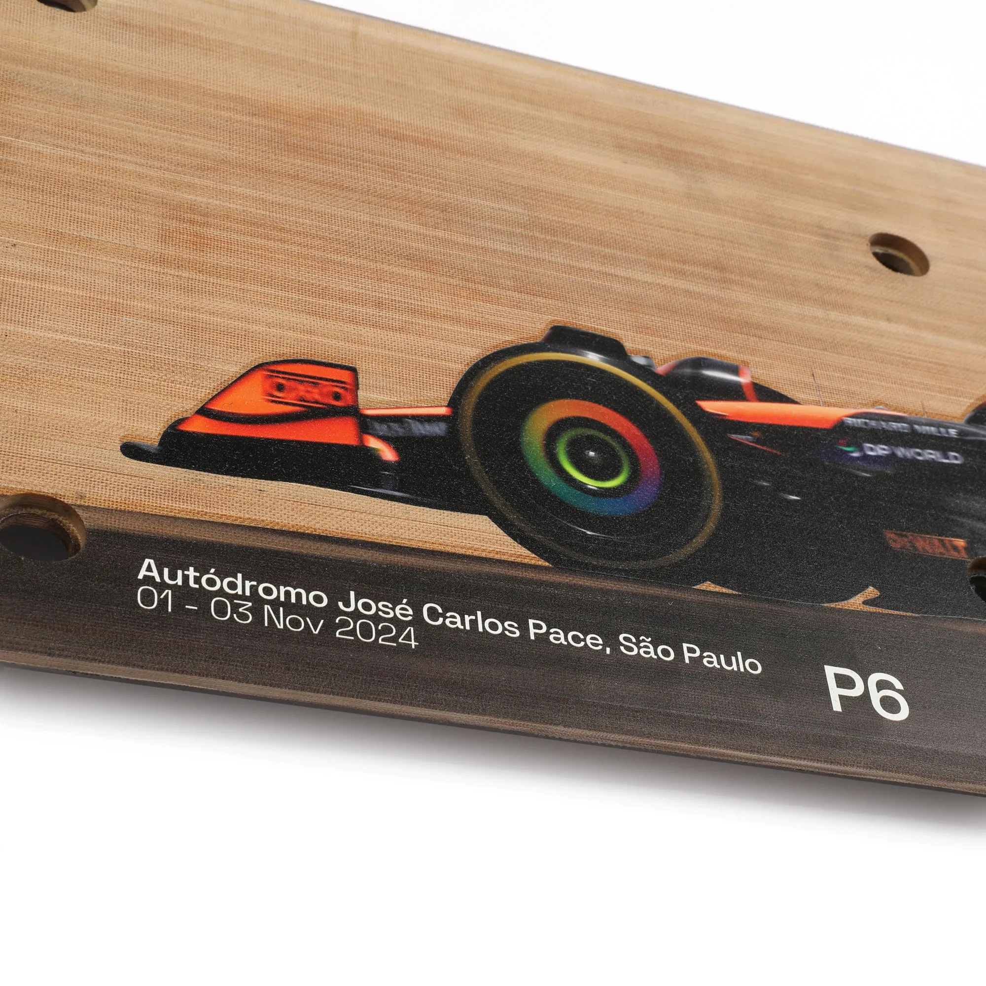 Lando Norris 2024 McLaren F1 Team Race Used Skid Plank Wall Art - Sau Paulo GP
