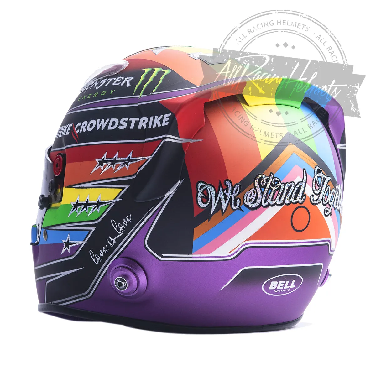 Lewis Hamilton 2021 "Rainbow" F1 Qatar Grand Prix Replica Helmet Scale 1:1