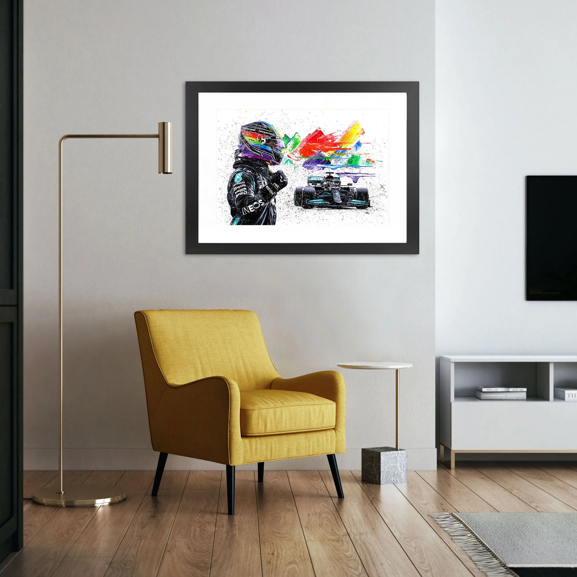 Lewis Hamilton 2021 'Rainbow' Giclee Print – David Johnson