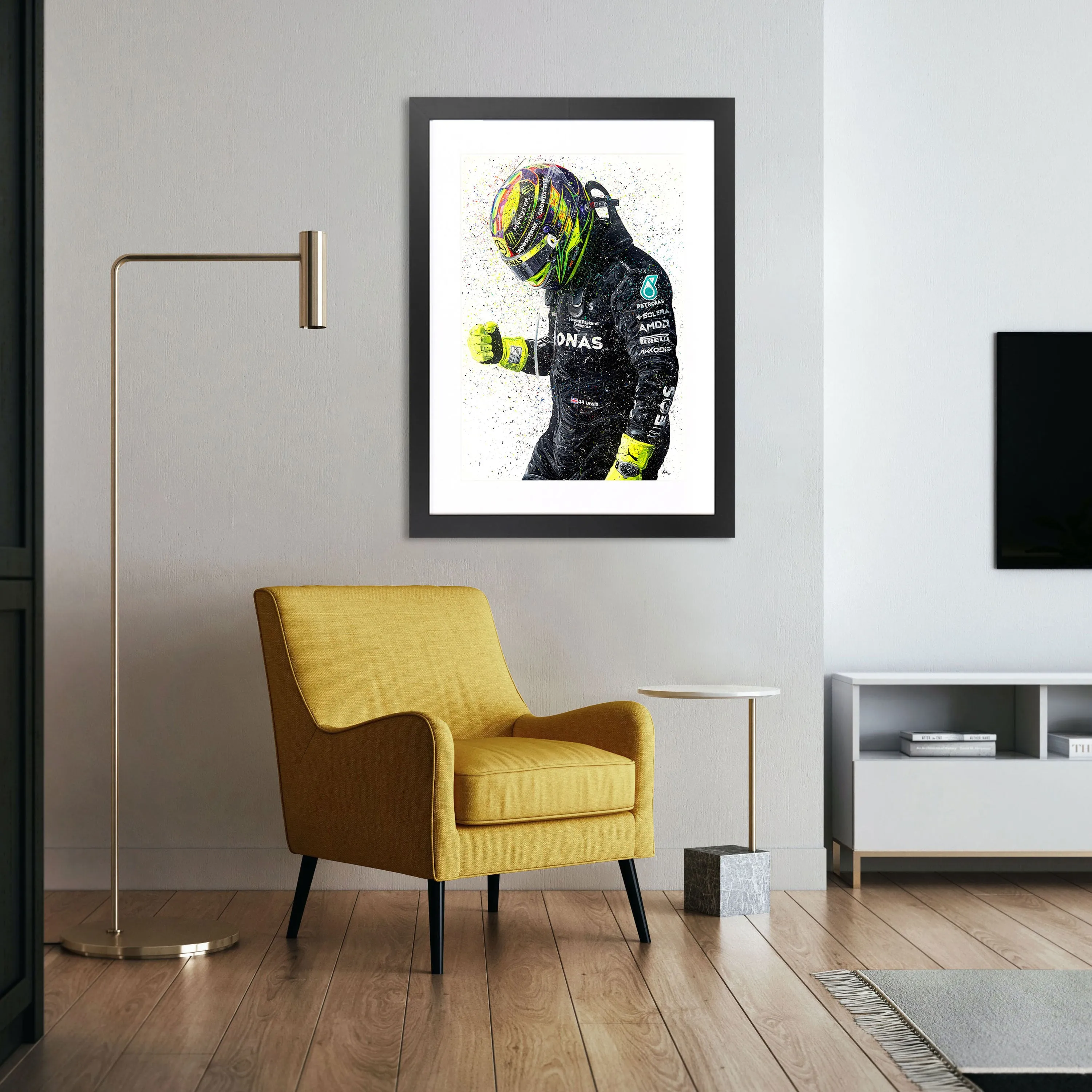 Lewis Hamilton 2023 ‘Podium’ Giclee Print – David Johnson