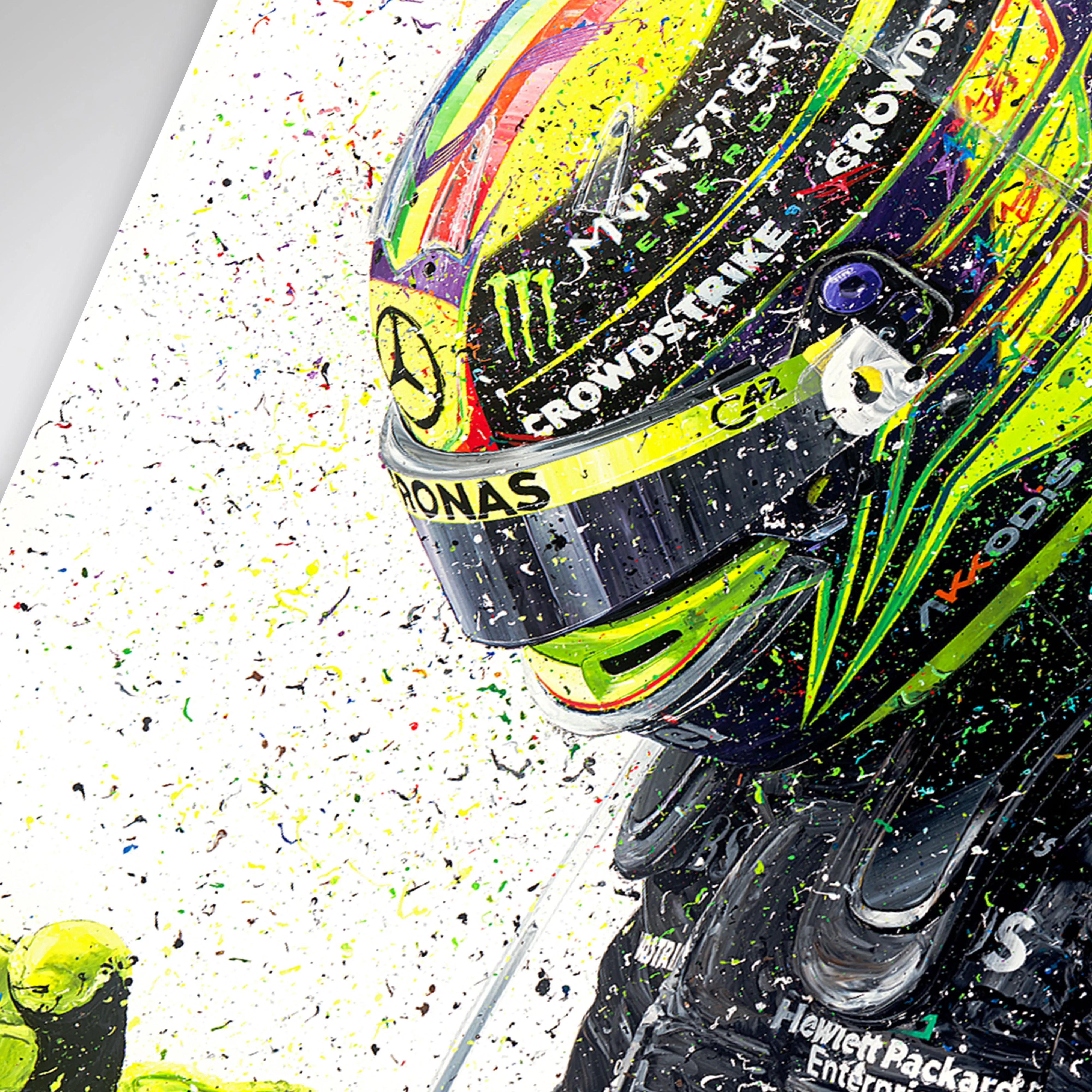 Lewis Hamilton 2023 ‘Podium’ Giclee Print – David Johnson