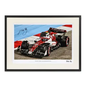 Limited Edition Zhou Guanyu 'Debut' Signed Stake Sauber F1 Team Print - Bahrain GP 2022