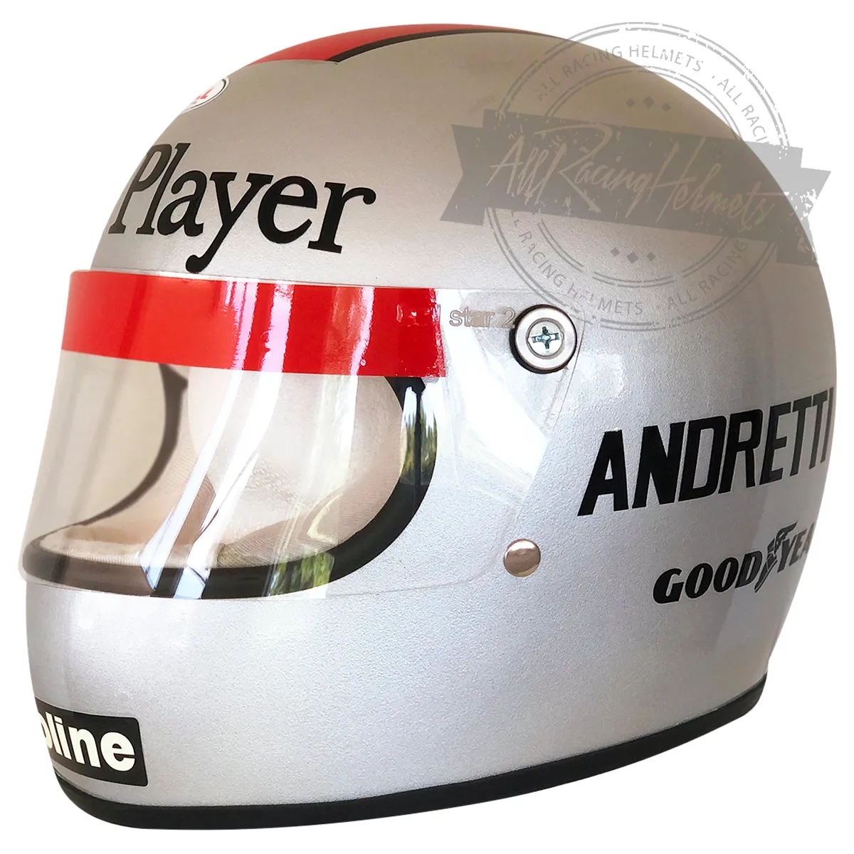 Mario Andretti 1978 F1 Replica Helmet Scale 1:1