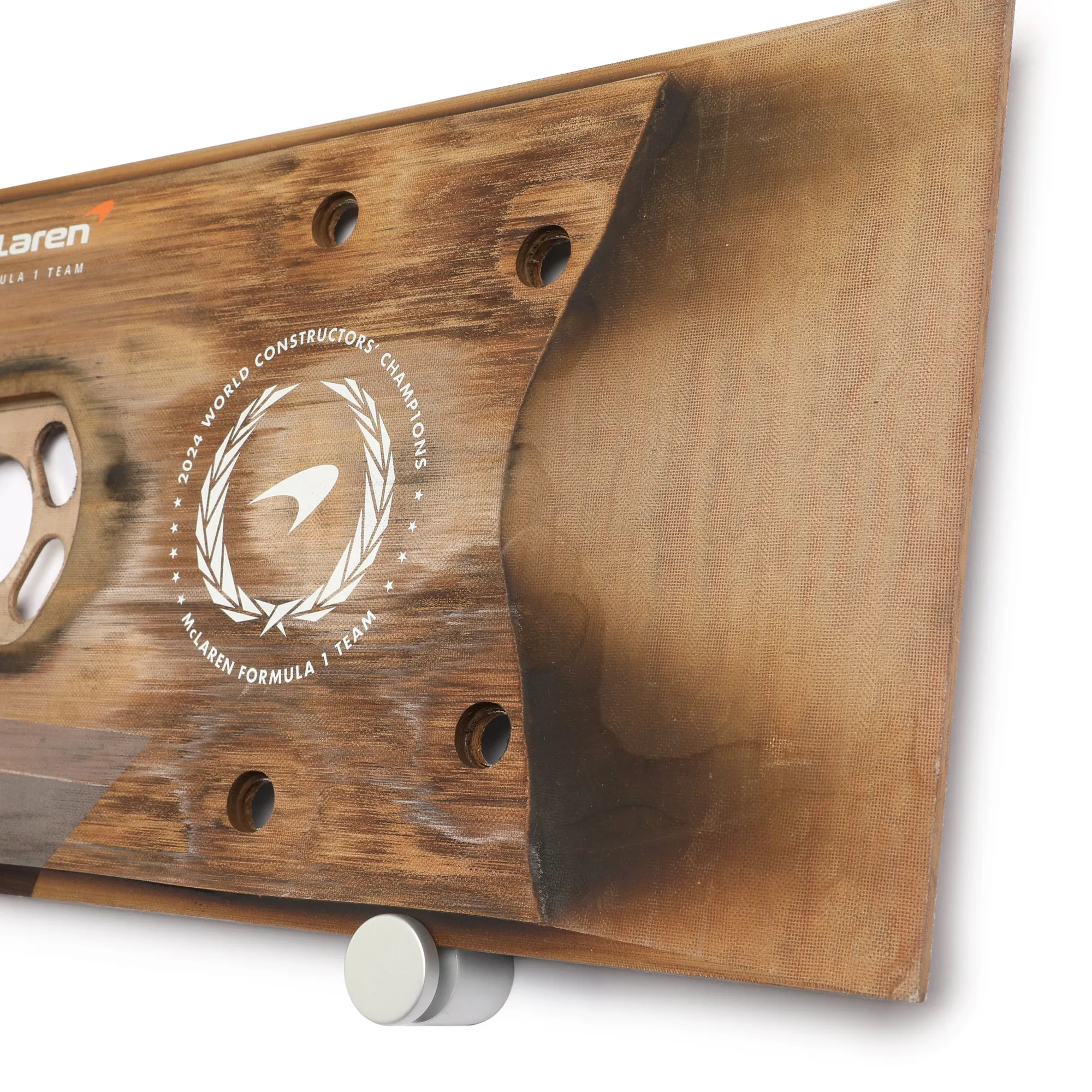 Oscar Piastri 2024 McLaren F1 Team Race Used Skid Plank Wall Art - Belgian GP