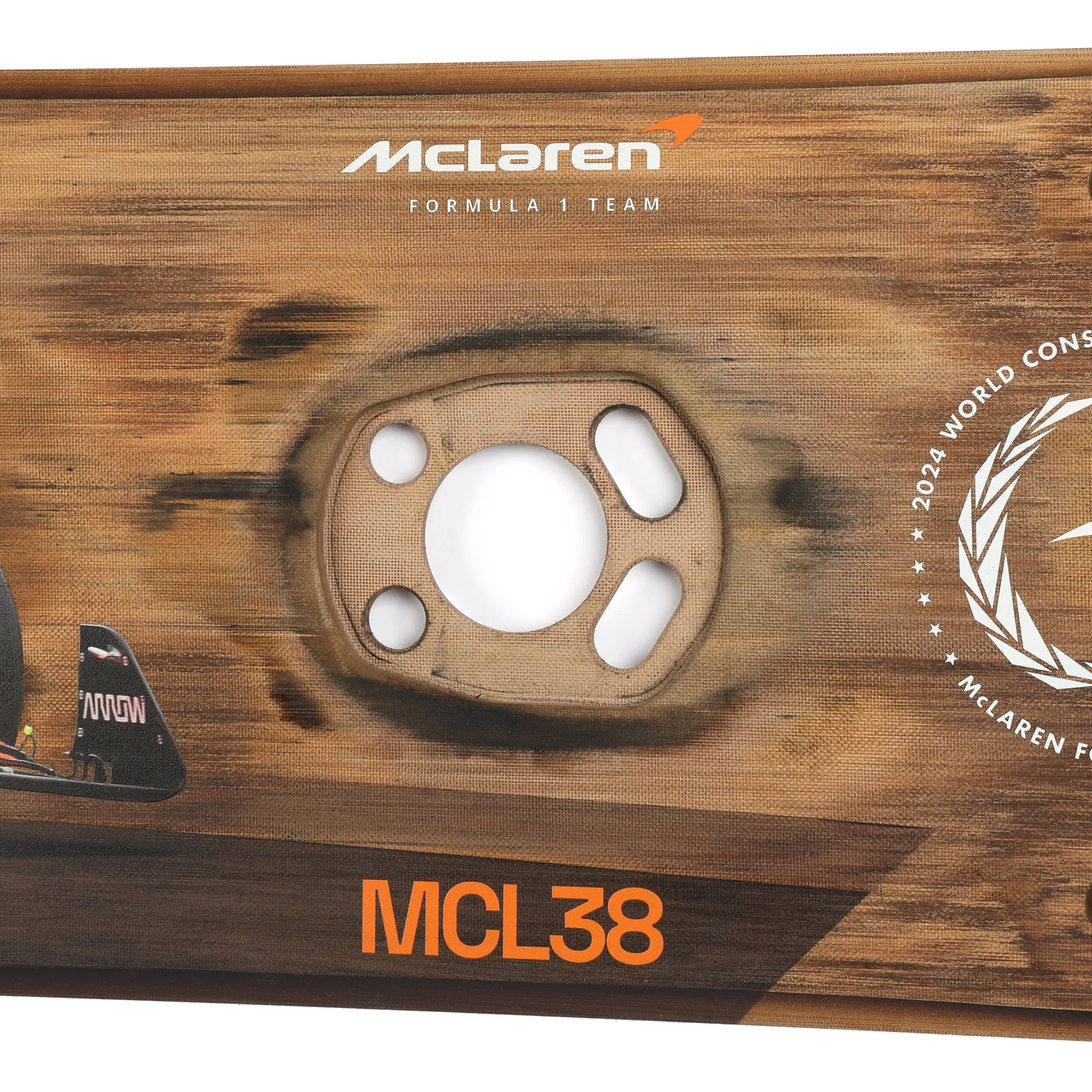 Oscar Piastri 2024 McLaren F1 Team Race Used Skid Plank Wall Art - Belgian GP