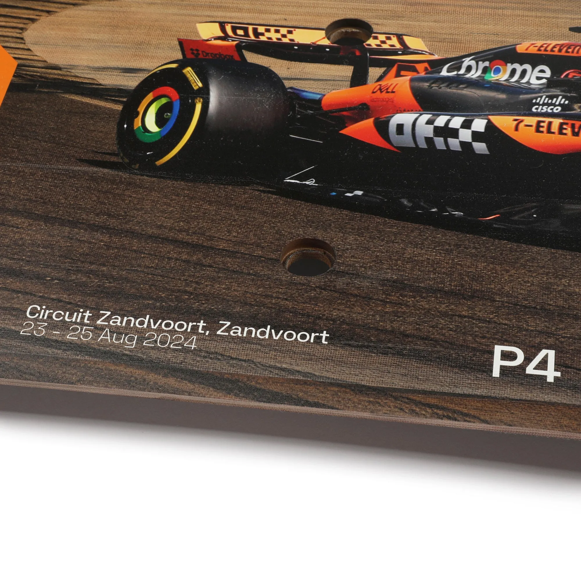 Oscar Piastri 2024 McLaren F1 Team Race Used Skid Plank Wall Art - Dutch GP