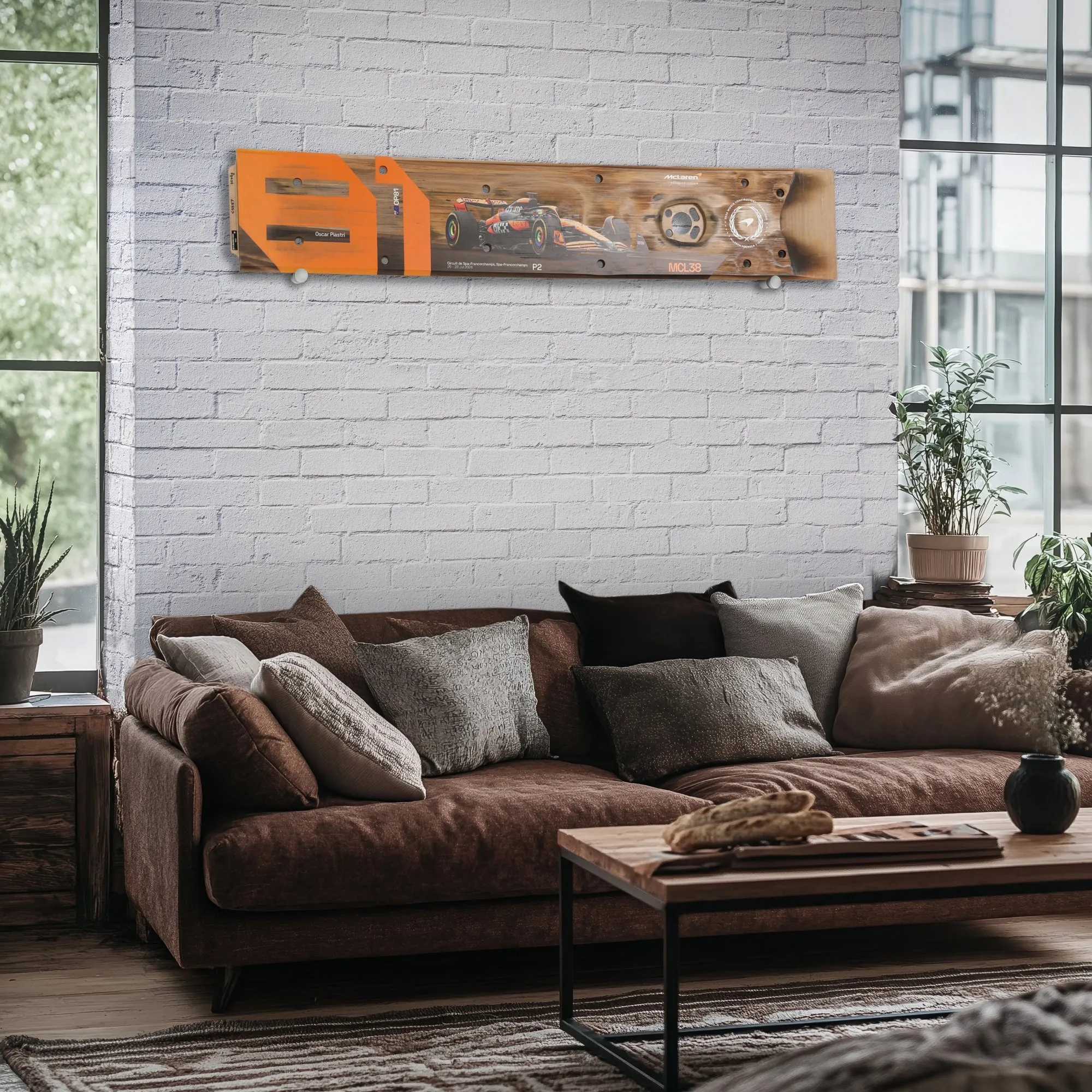 Oscar Piastri 2024 McLaren F1 Team Race Used Skid Plank Wall Art - Dutch GP