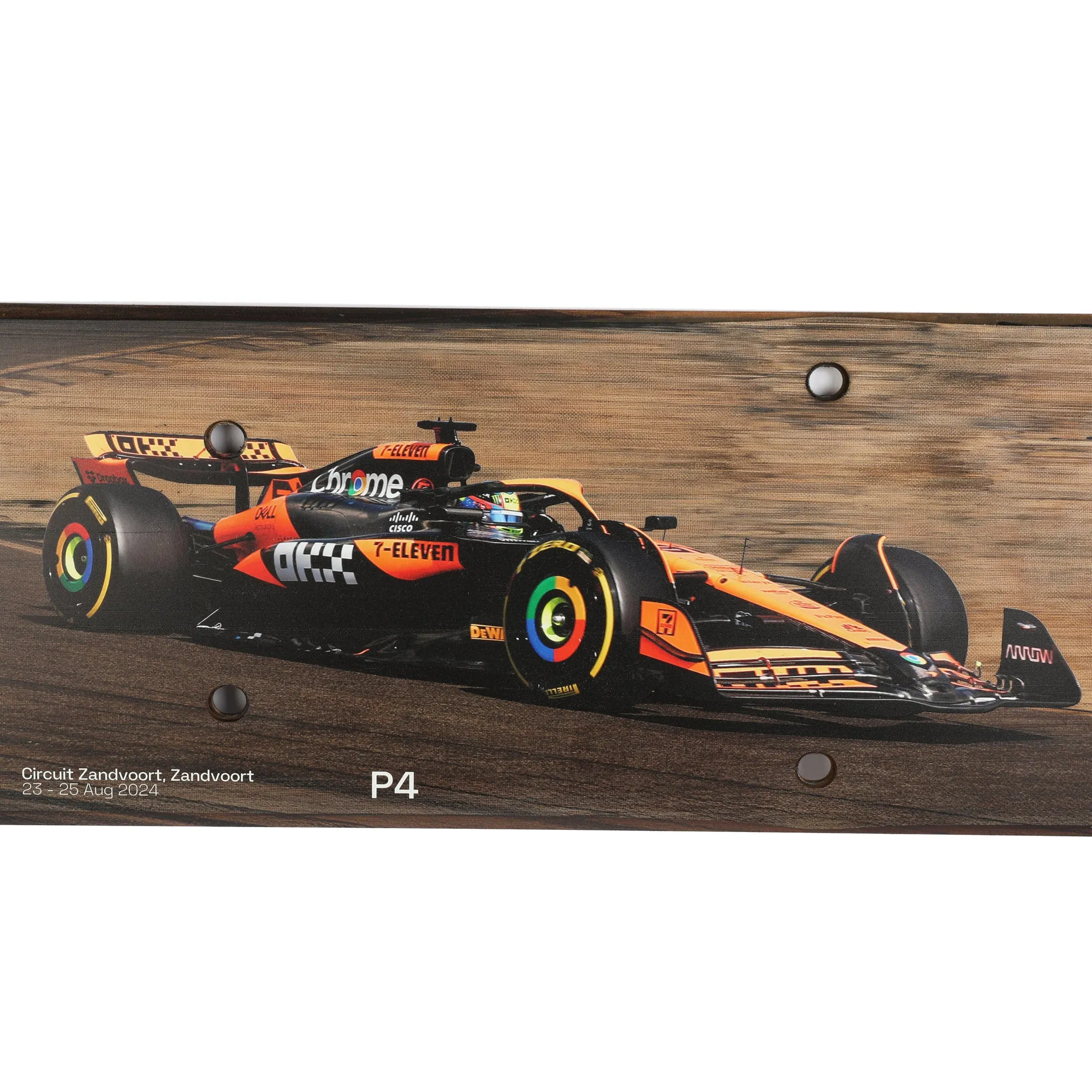 Oscar Piastri 2024 McLaren F1 Team Race Used Skid Plank Wall Art - Dutch GP