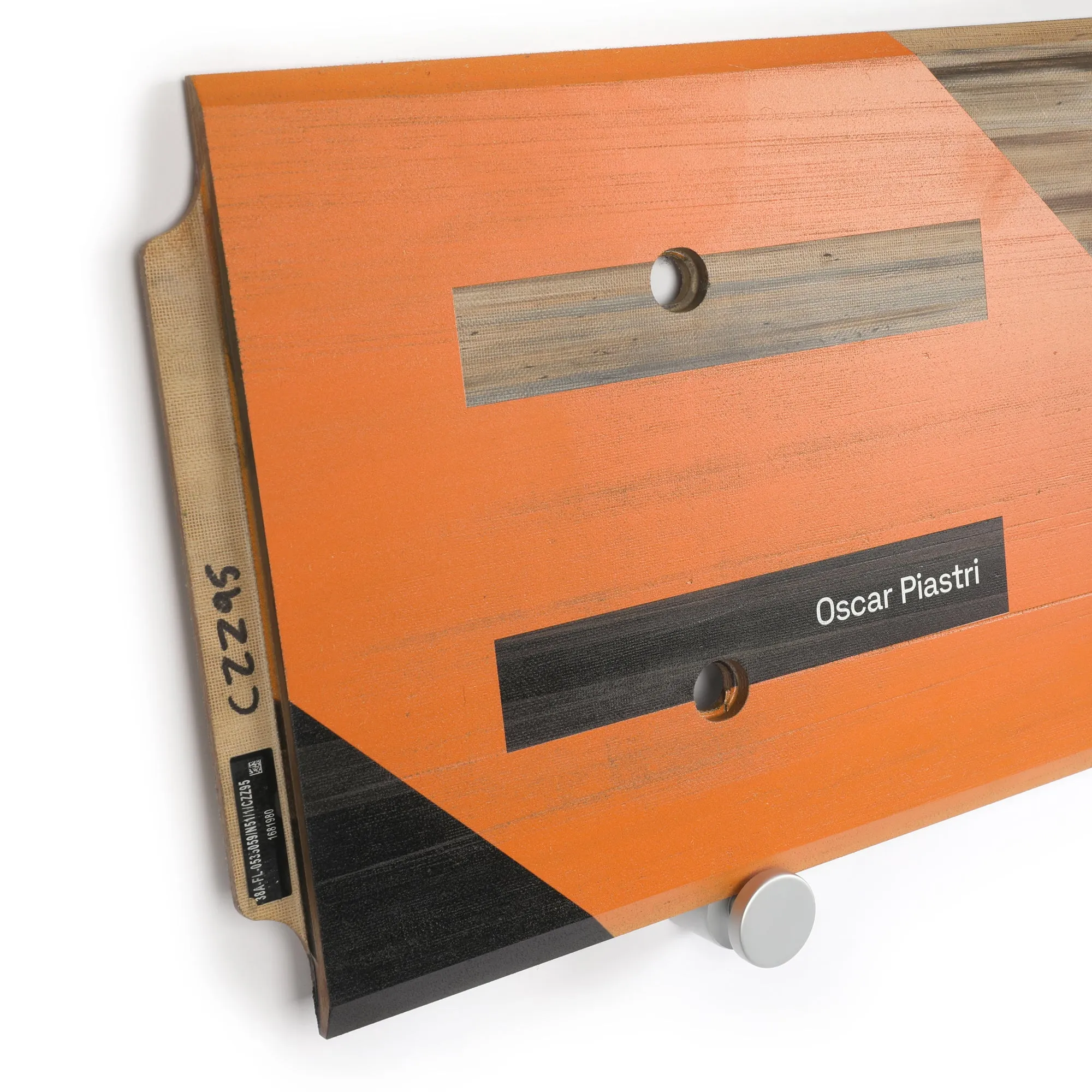 Oscar Piastri 2024 McLaren F1 Team Race Used Skid Plank Wall Art - Qatar GP