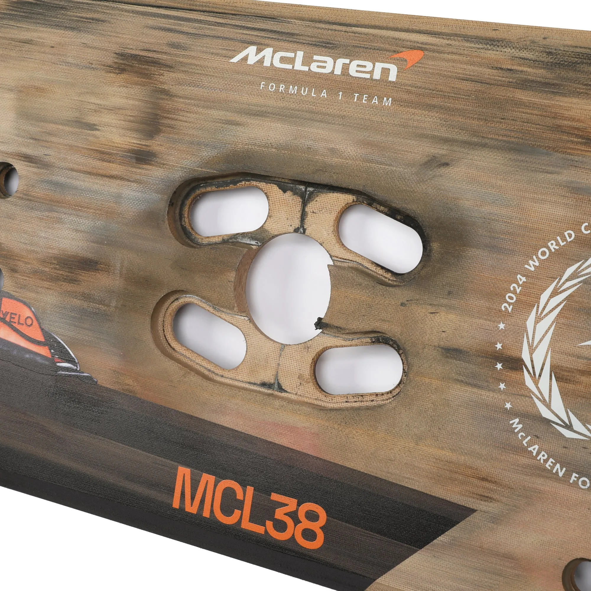 Oscar Piastri 2024 McLaren F1 Team Race Used Skid Plank Wall Art - Qatar GP