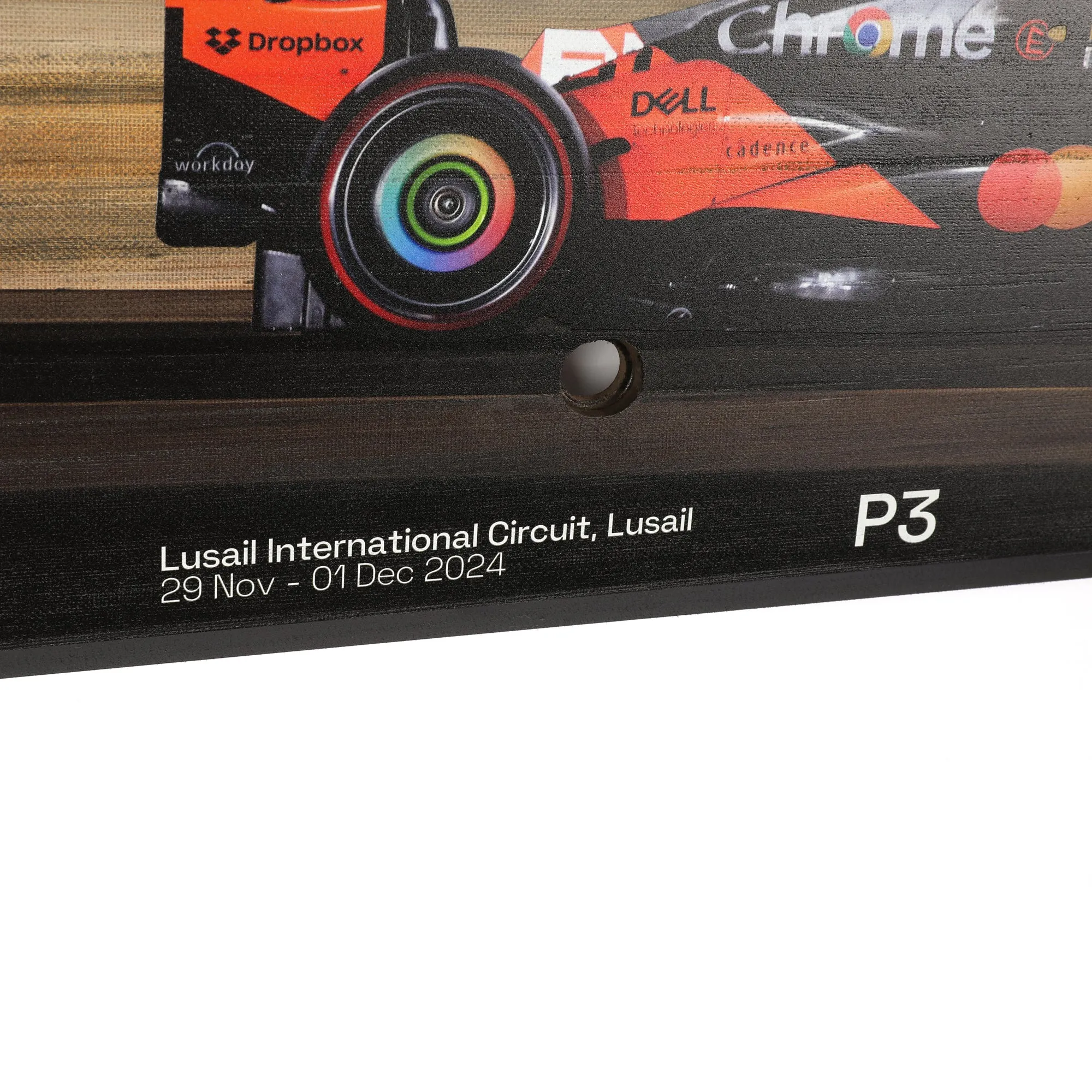 Oscar Piastri 2024 McLaren F1 Team Race Used Skid Plank Wall Art - Qatar GP