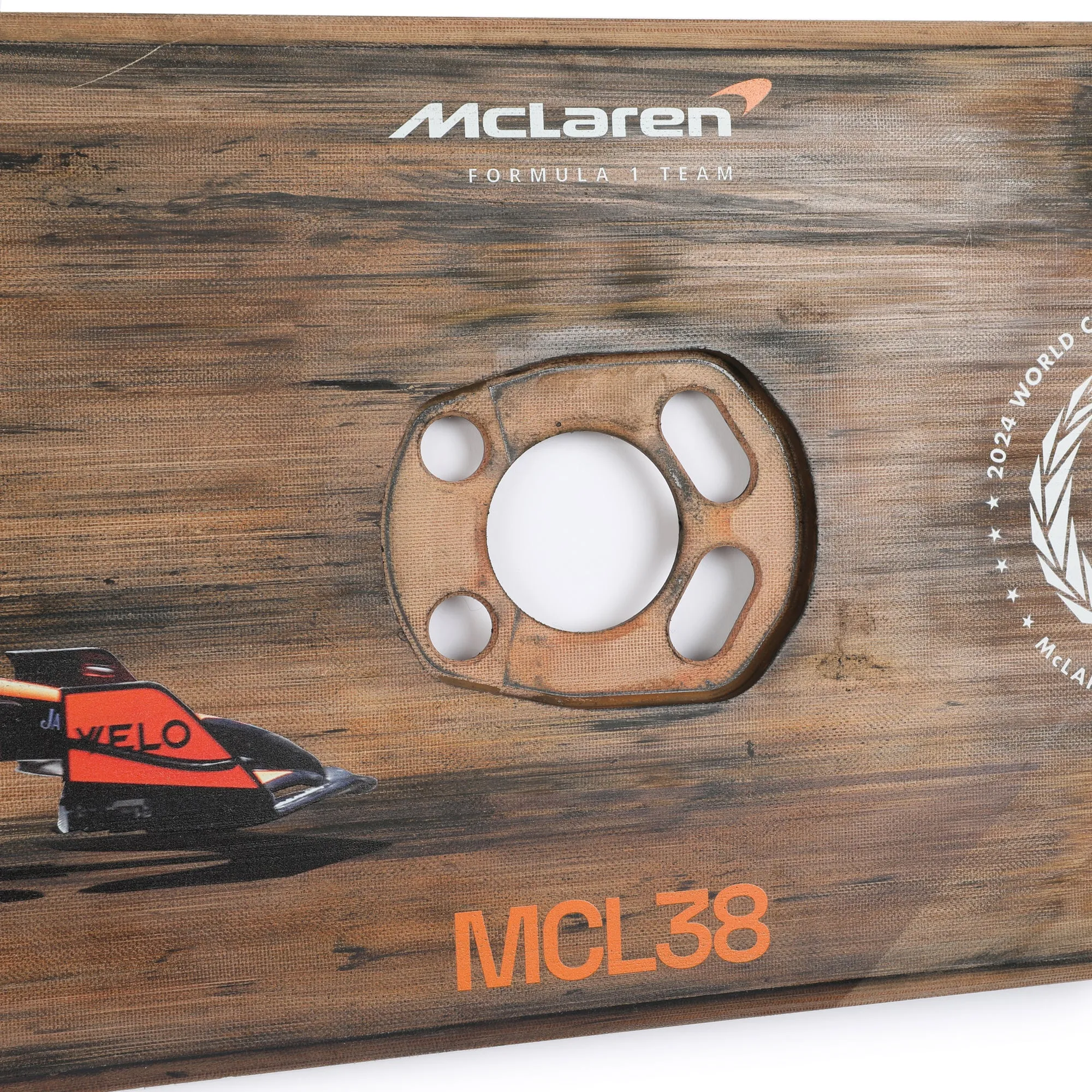 Oscar Piastri 2024 McLaren F1 Team Race Used Skid Plank Wall Art - Spanish GP